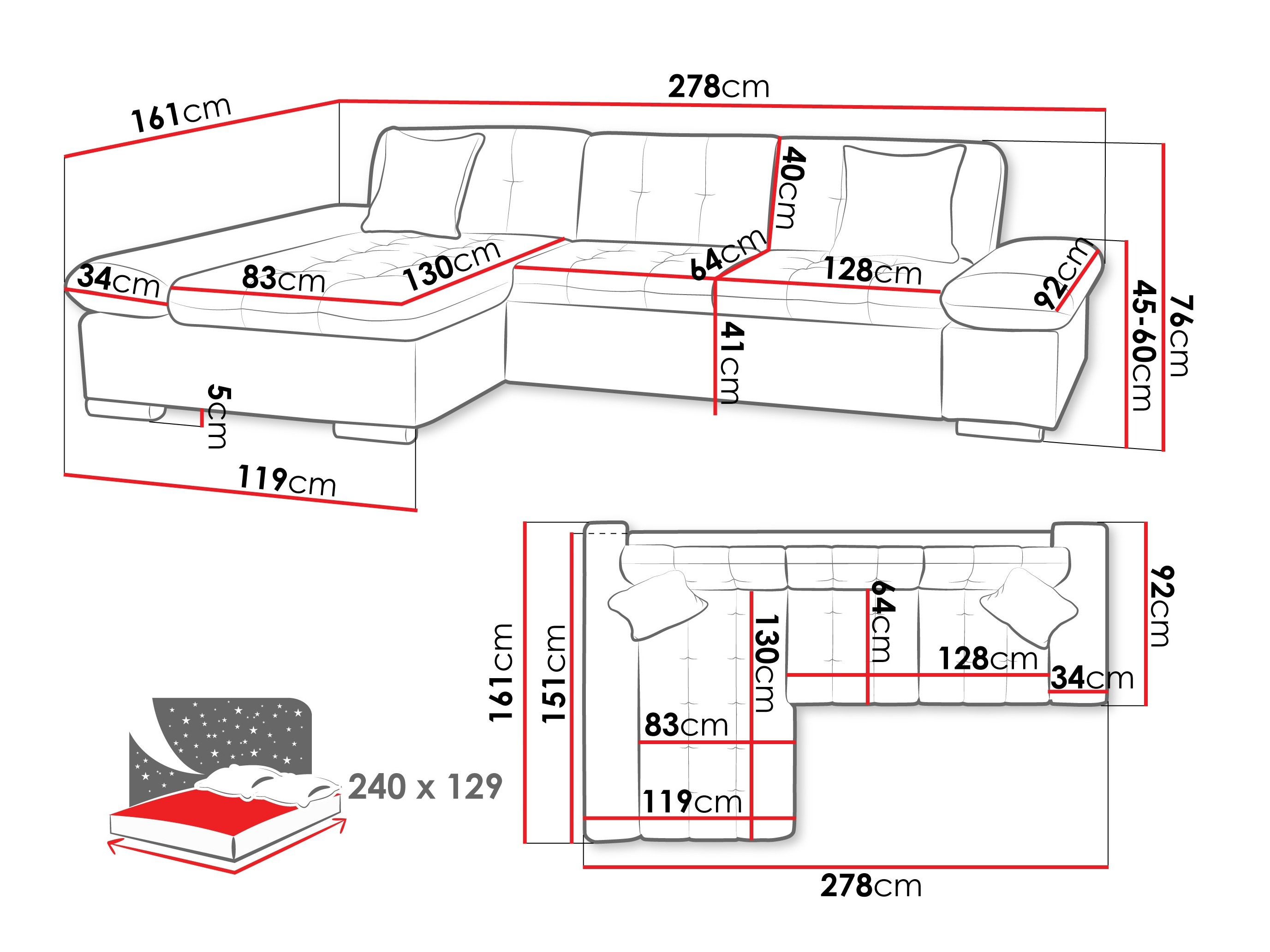 Corner sofa Comfivo Sanitas I (Poso 03)