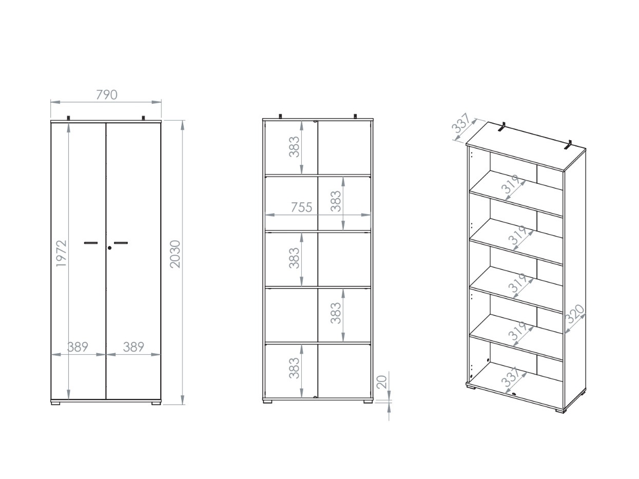 Bookcase Domseve 100