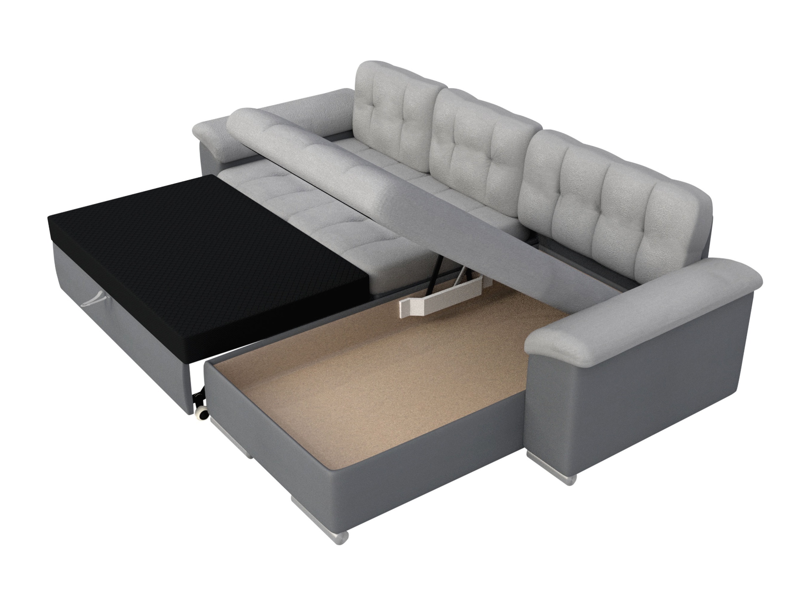 Corner sofa Comfivo Mica (Kronos 09 + Senegal 818)