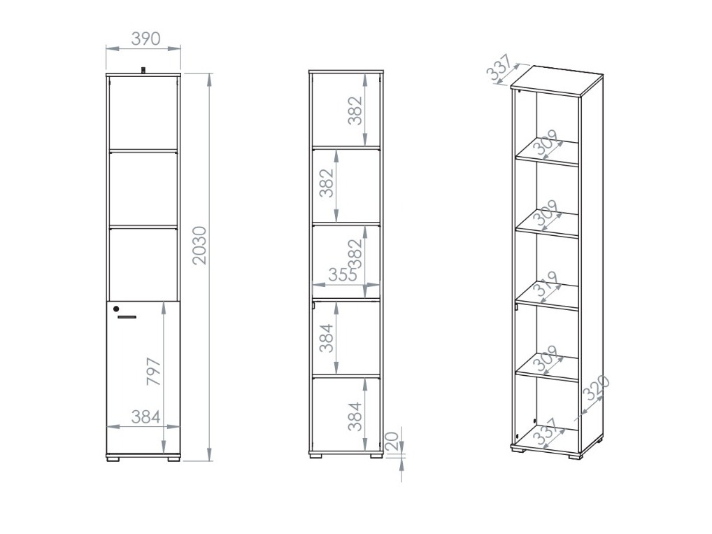 Bookcase Domseve 107