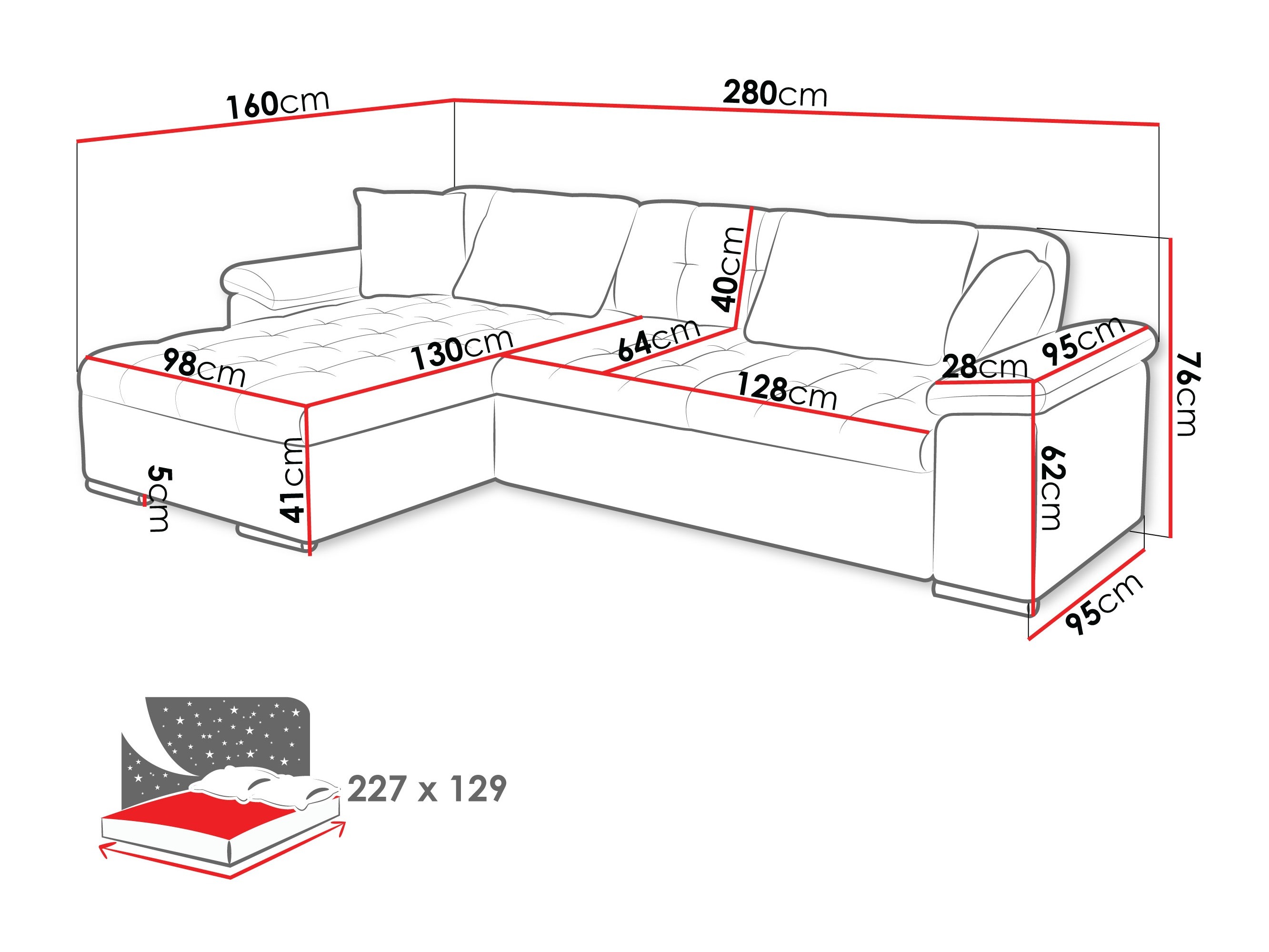 Corner sofa Comfivo Mica (Poso 01)