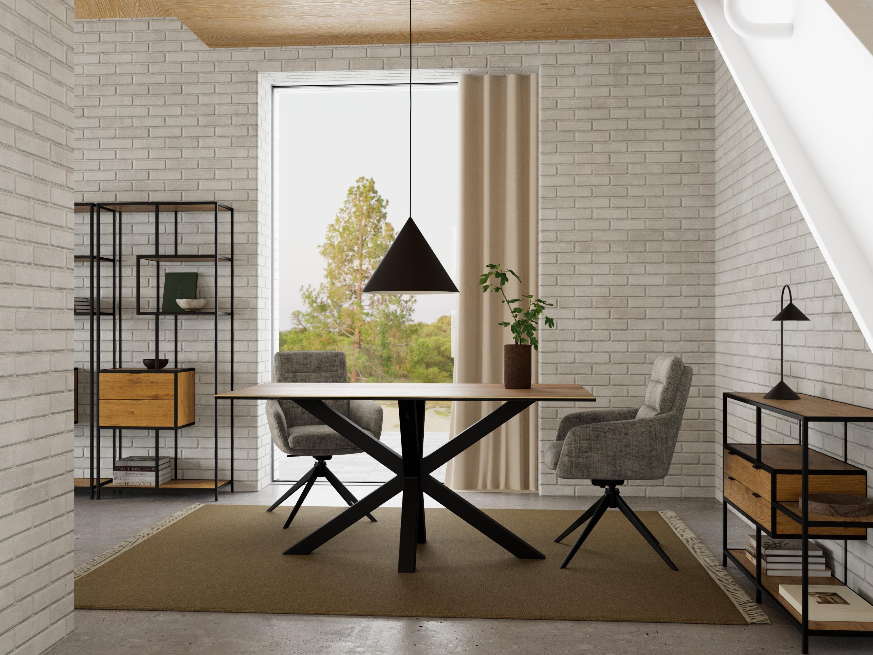 Chair Norsica 1034 (Black + Grey)