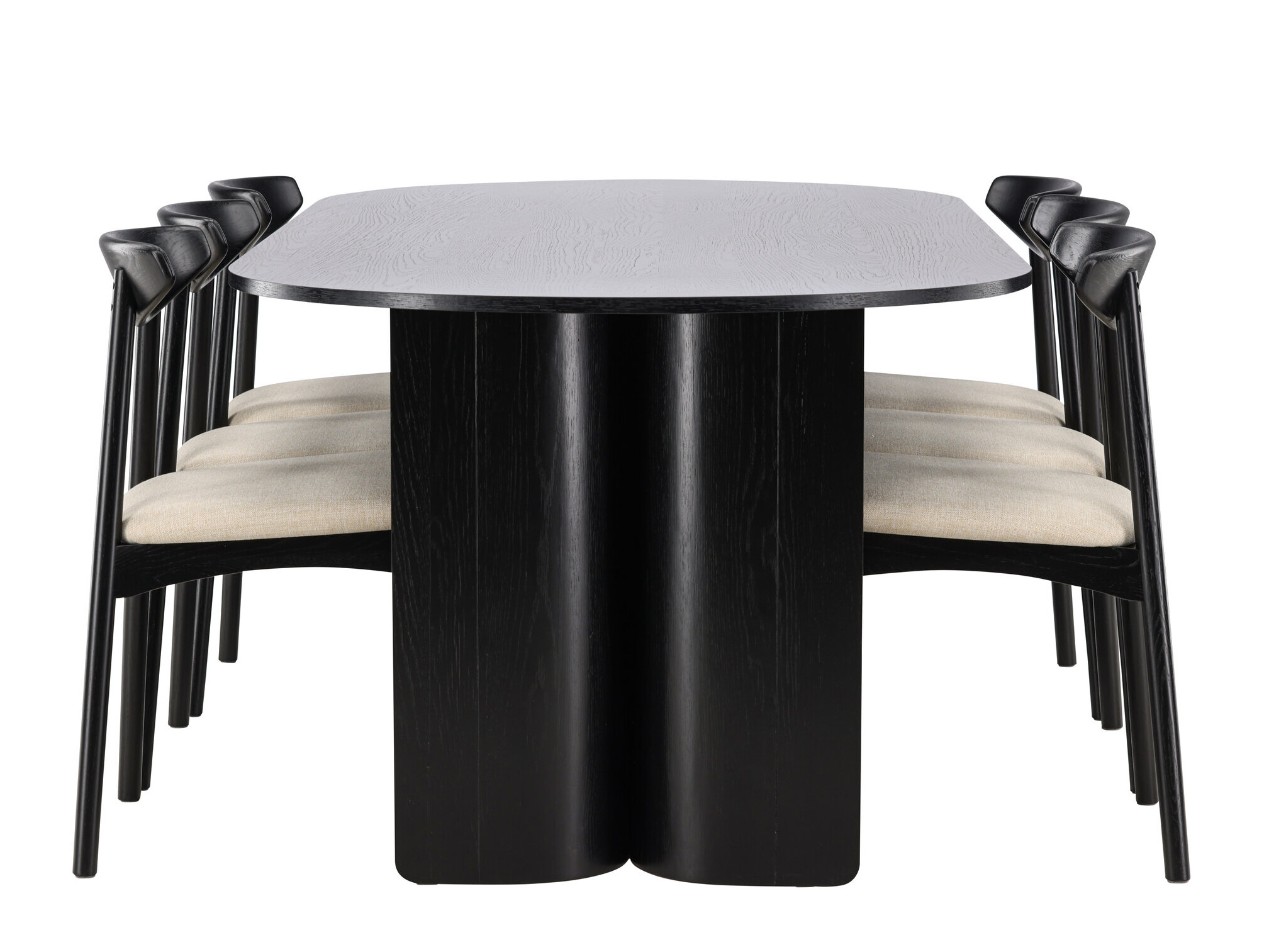 Dining set Dallas 5280 (Black + Beige)