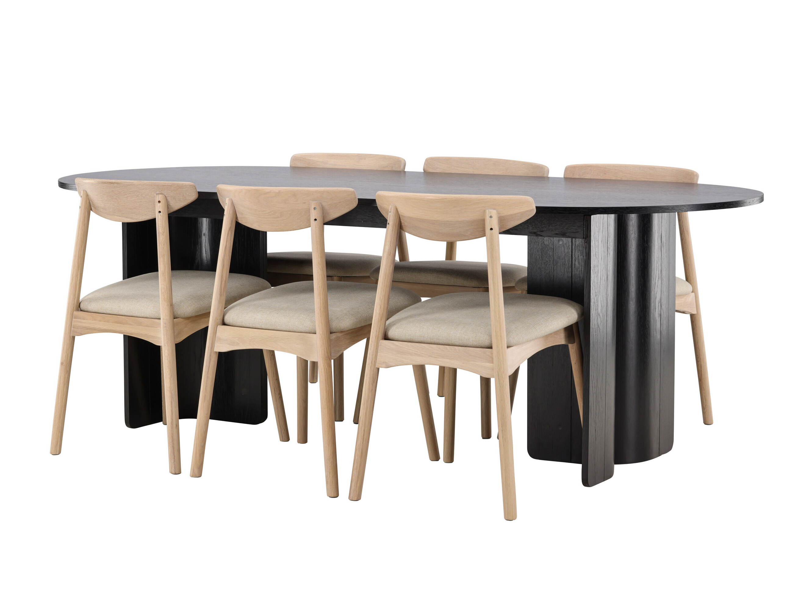 Dining set Dallas 5280 (Light wood + Beige)