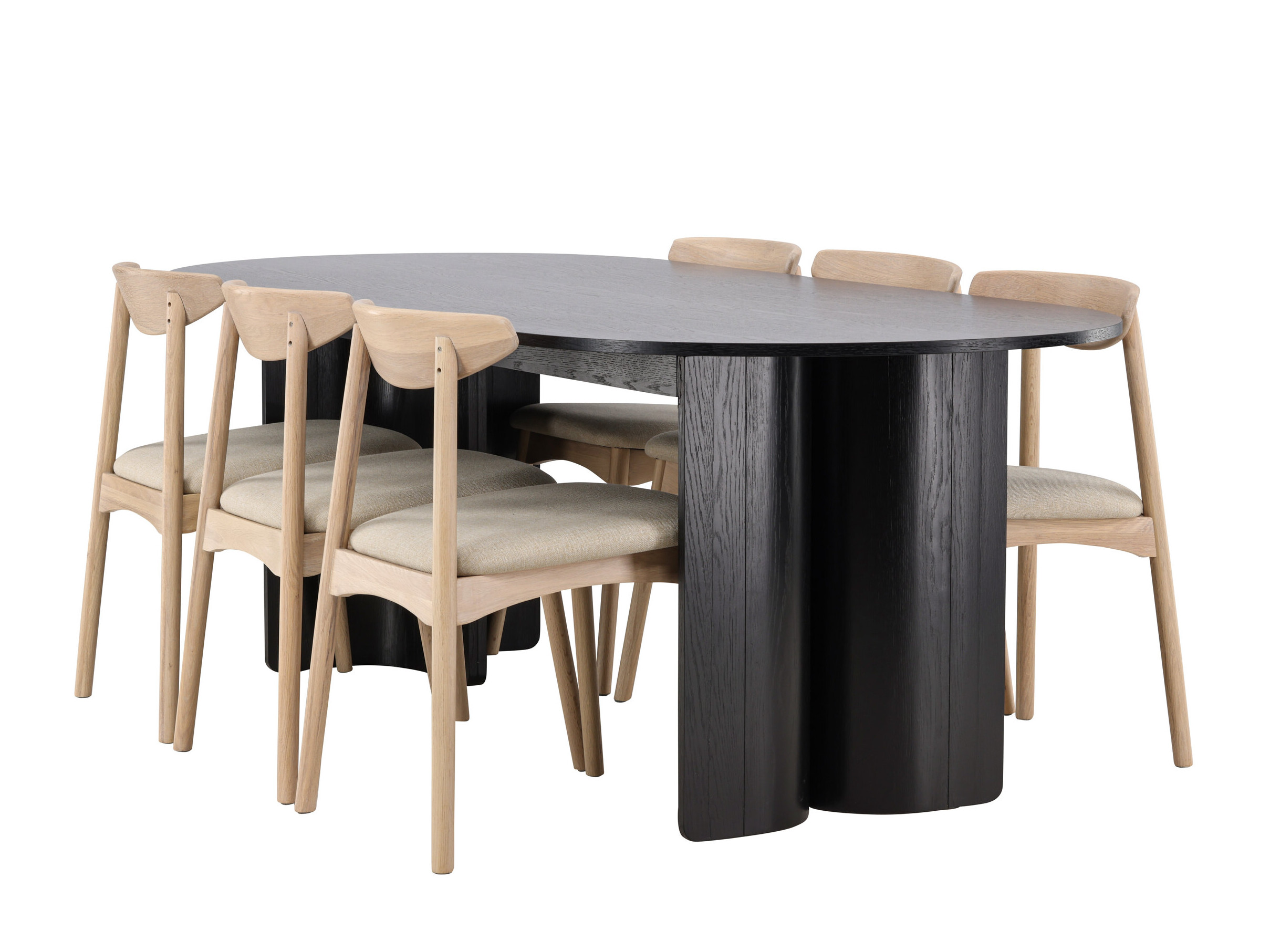 Dining set Dallas 5280 (Light wood + Beige)
