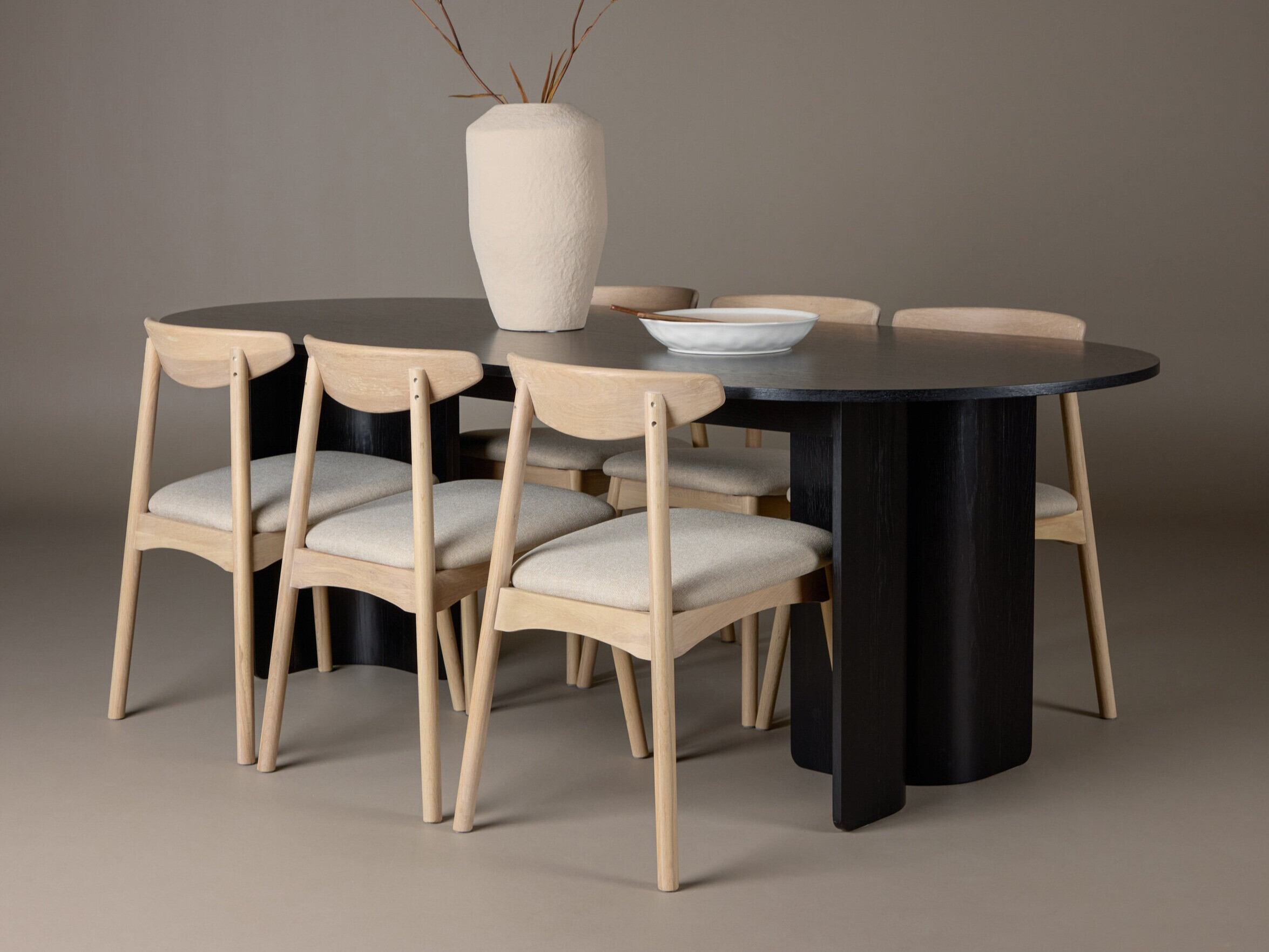 Dining set Dallas 5280 (Light wood + Beige)