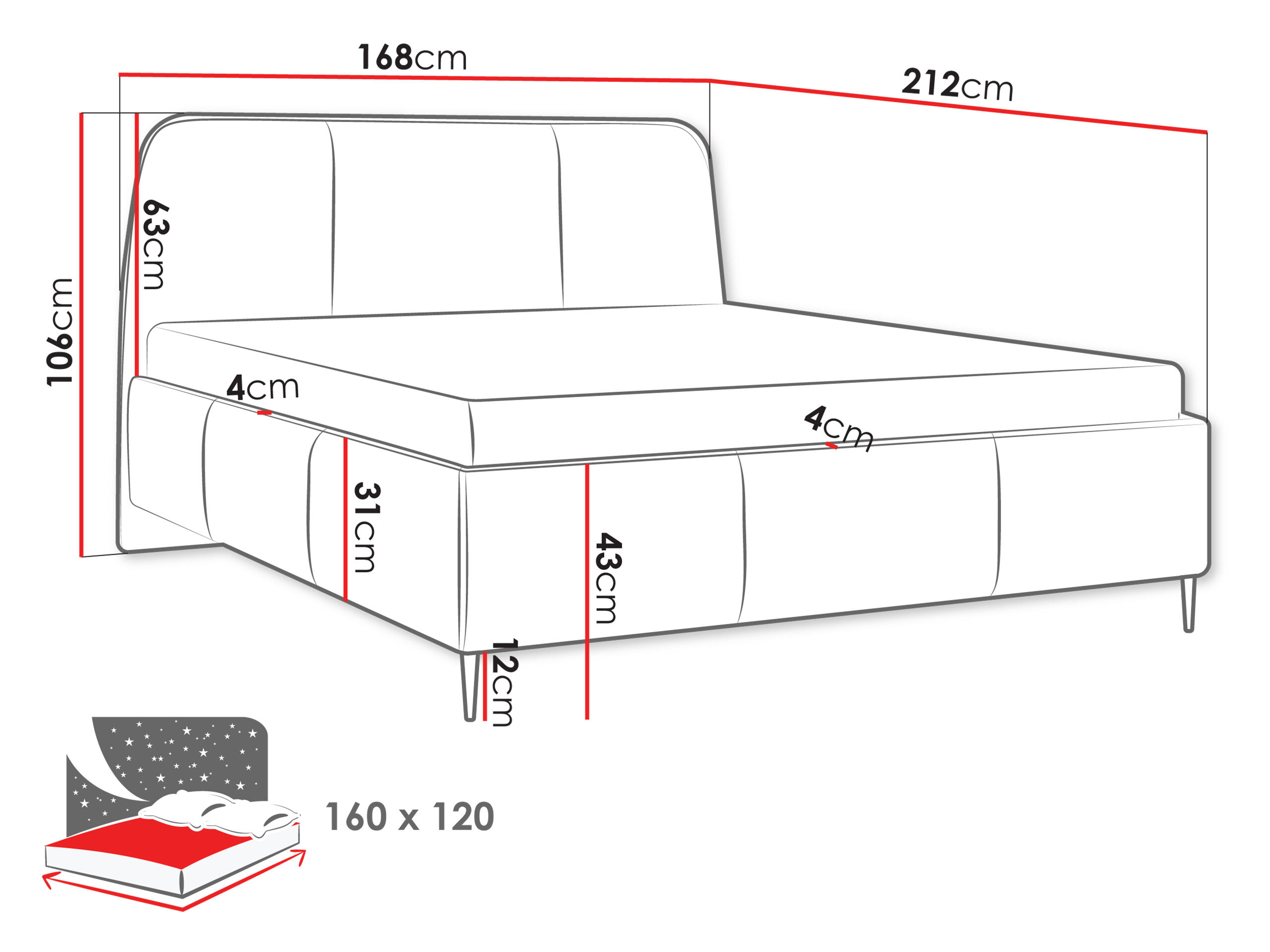 Bed ComfiDream Fragor (Margo 227.04)