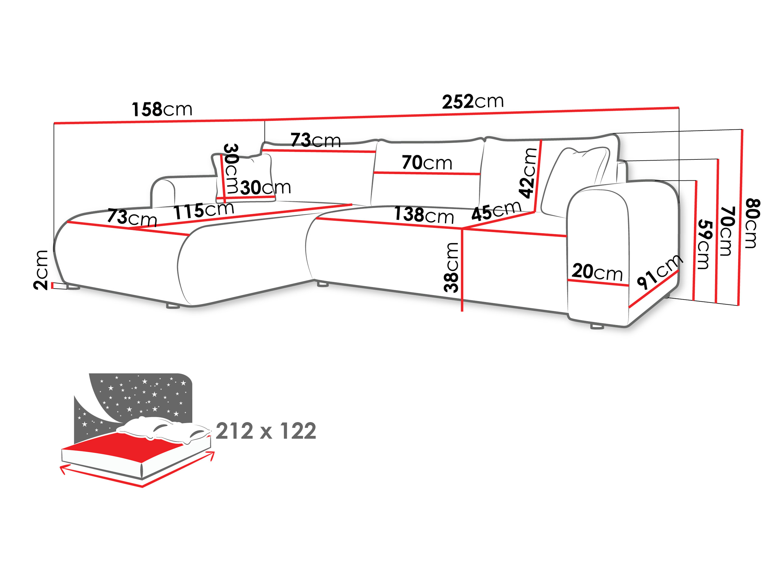 Corner sofa Comfivo Labor (Poso 03)