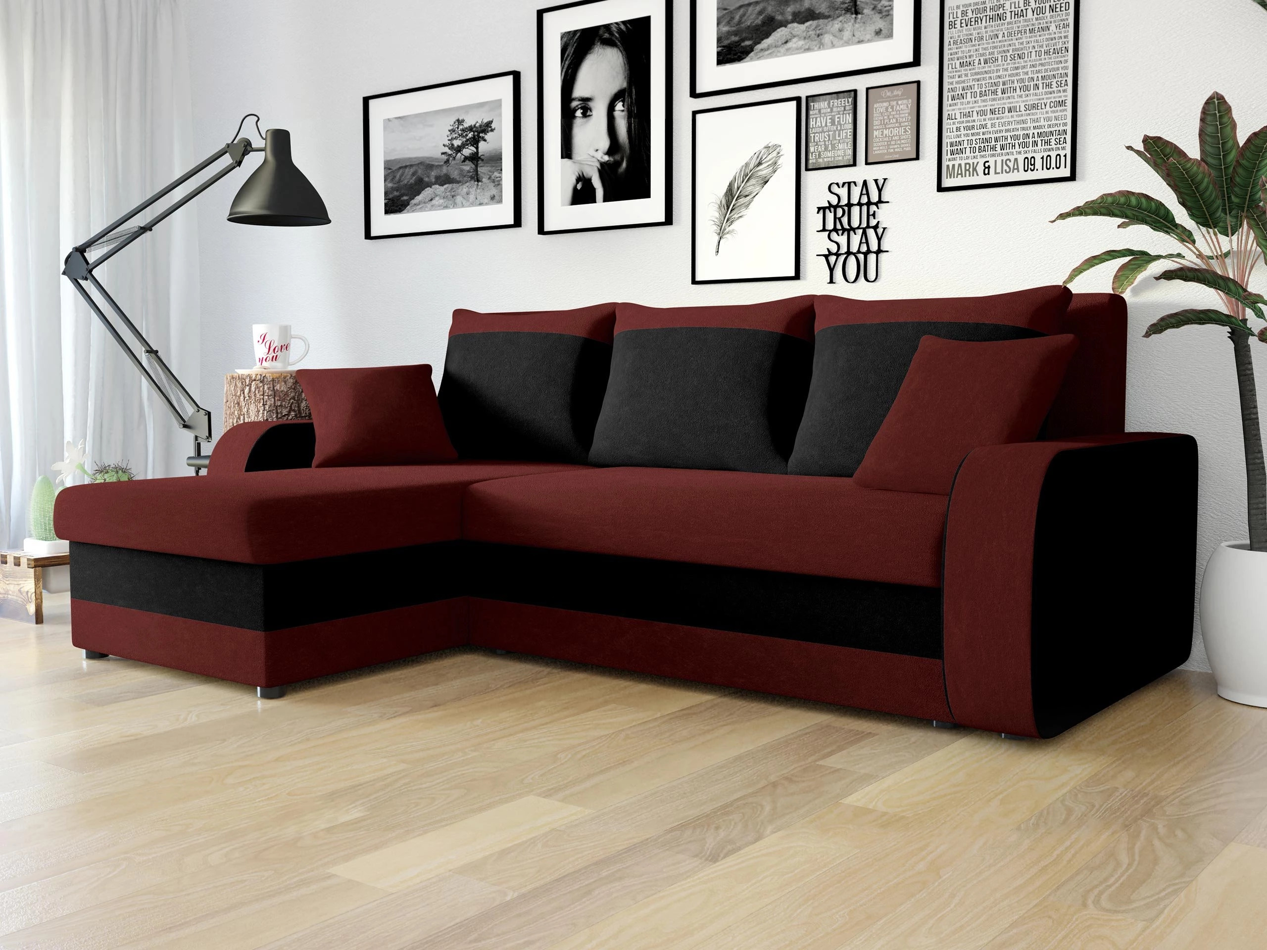 Corner sofa Comfivo Melissa I (Mikrofaza 0045 + Mikrofaza 0015)