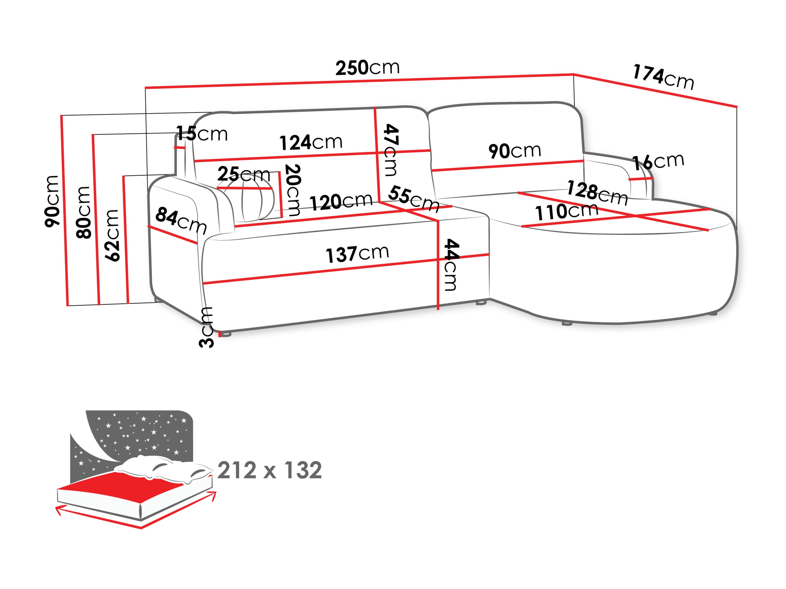 Corner sofa Comfivo Popis (Poso 03)