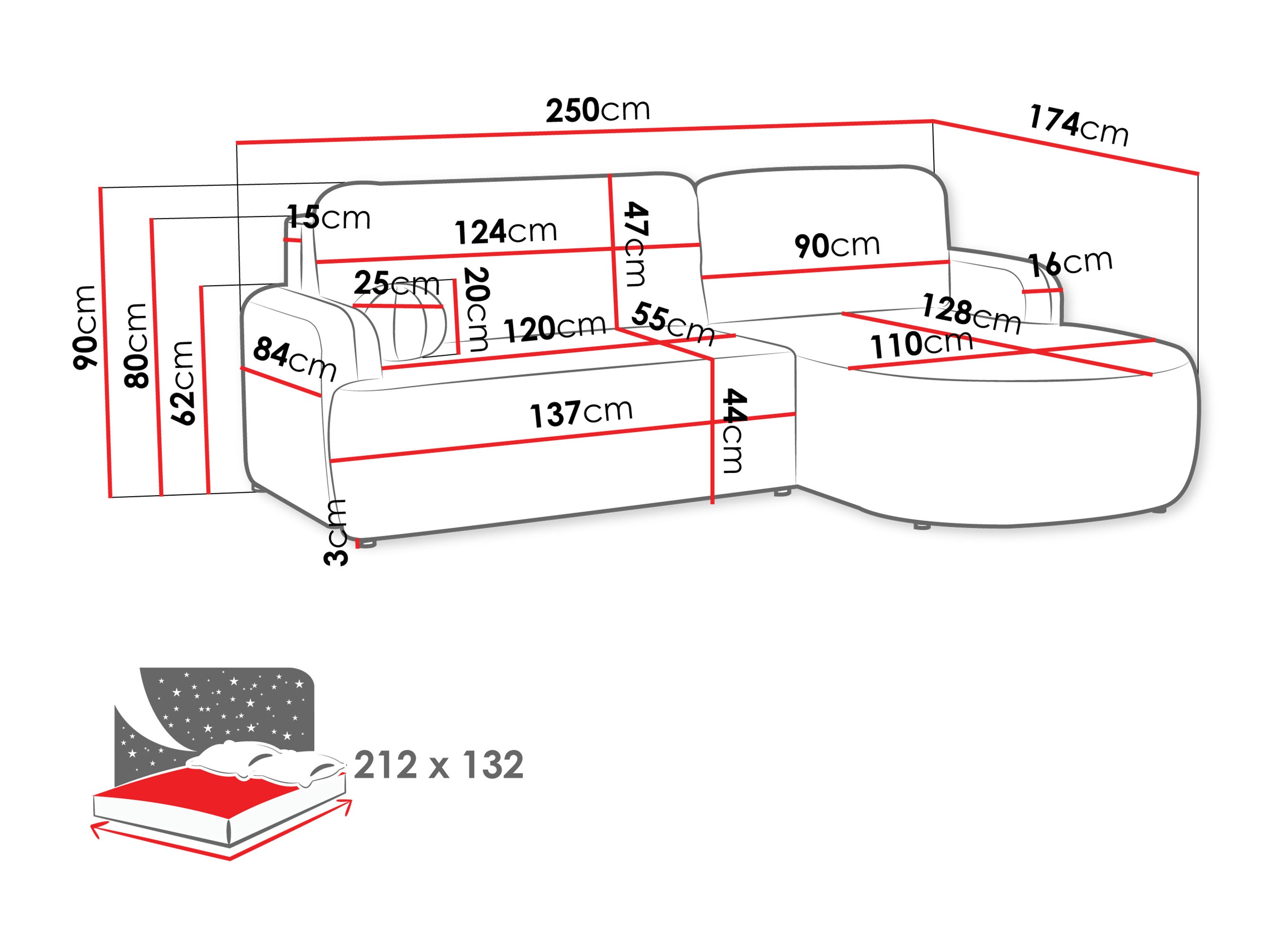Corner sofa Comfivo Popis (Poso 03)
