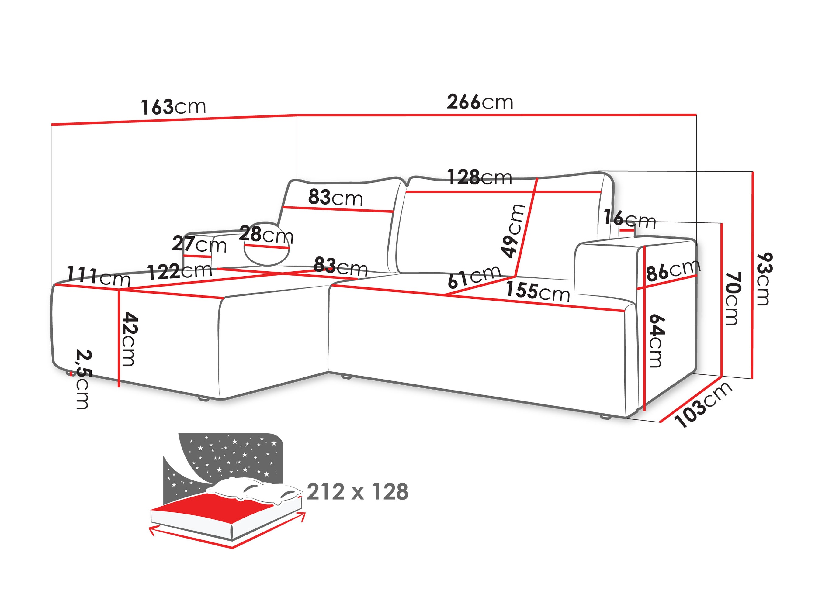 Corner sofa Comfivo Societas (Poso 05)