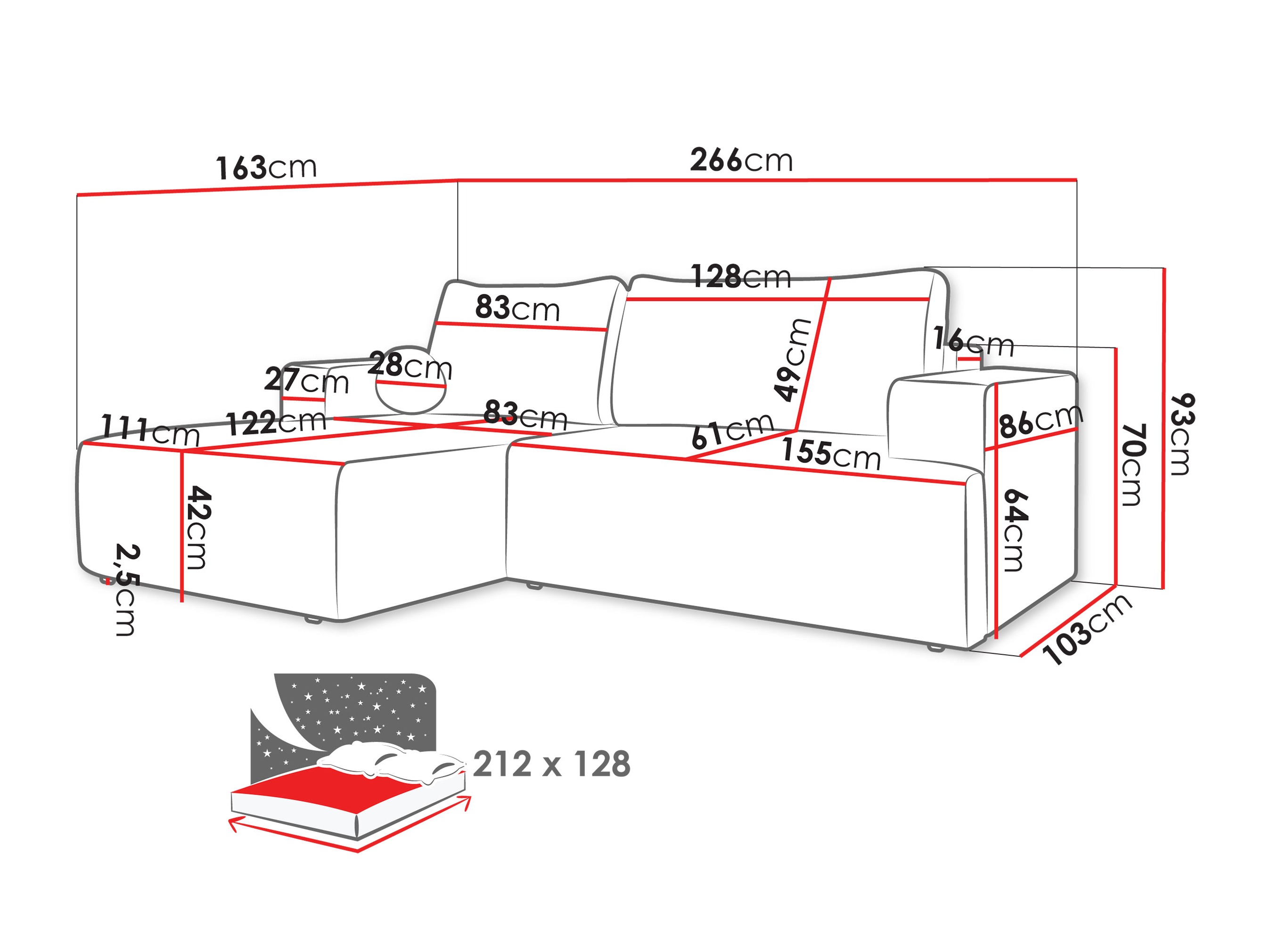 Corner sofa Comfivo Societas (Poso 100)