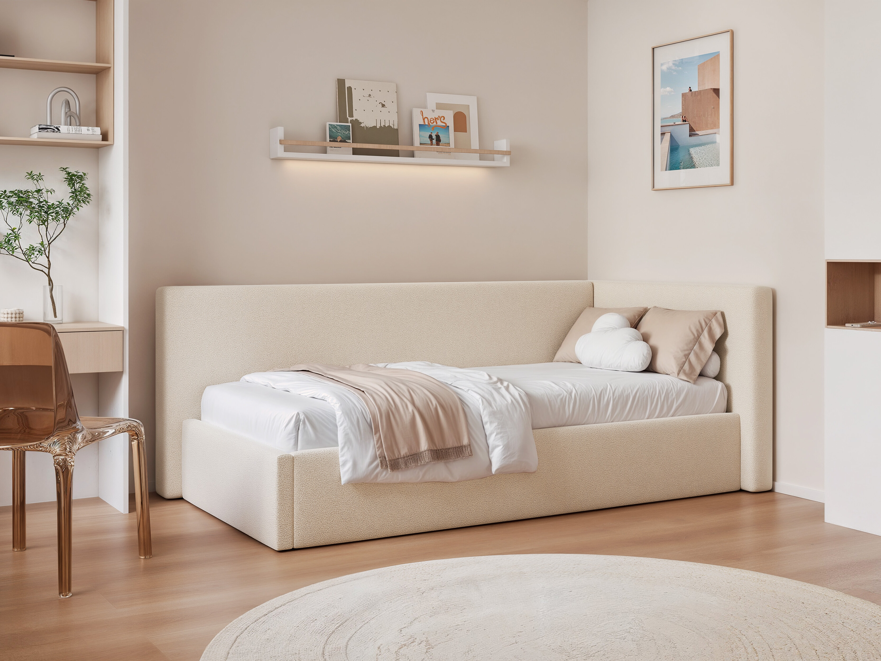 Bed Martinez 132 (Sand 03)