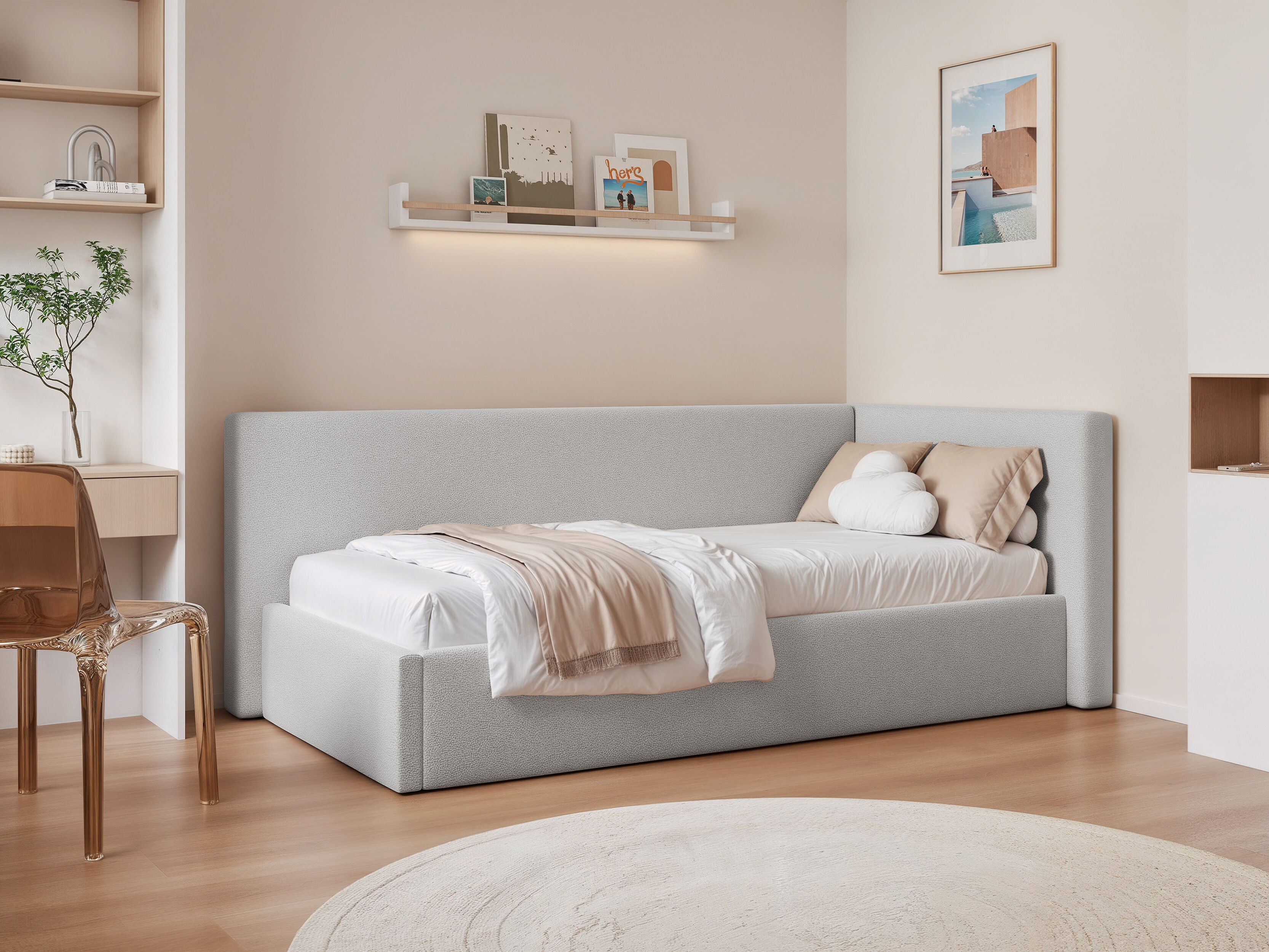 Bed Martinez 132 (Sand 82)