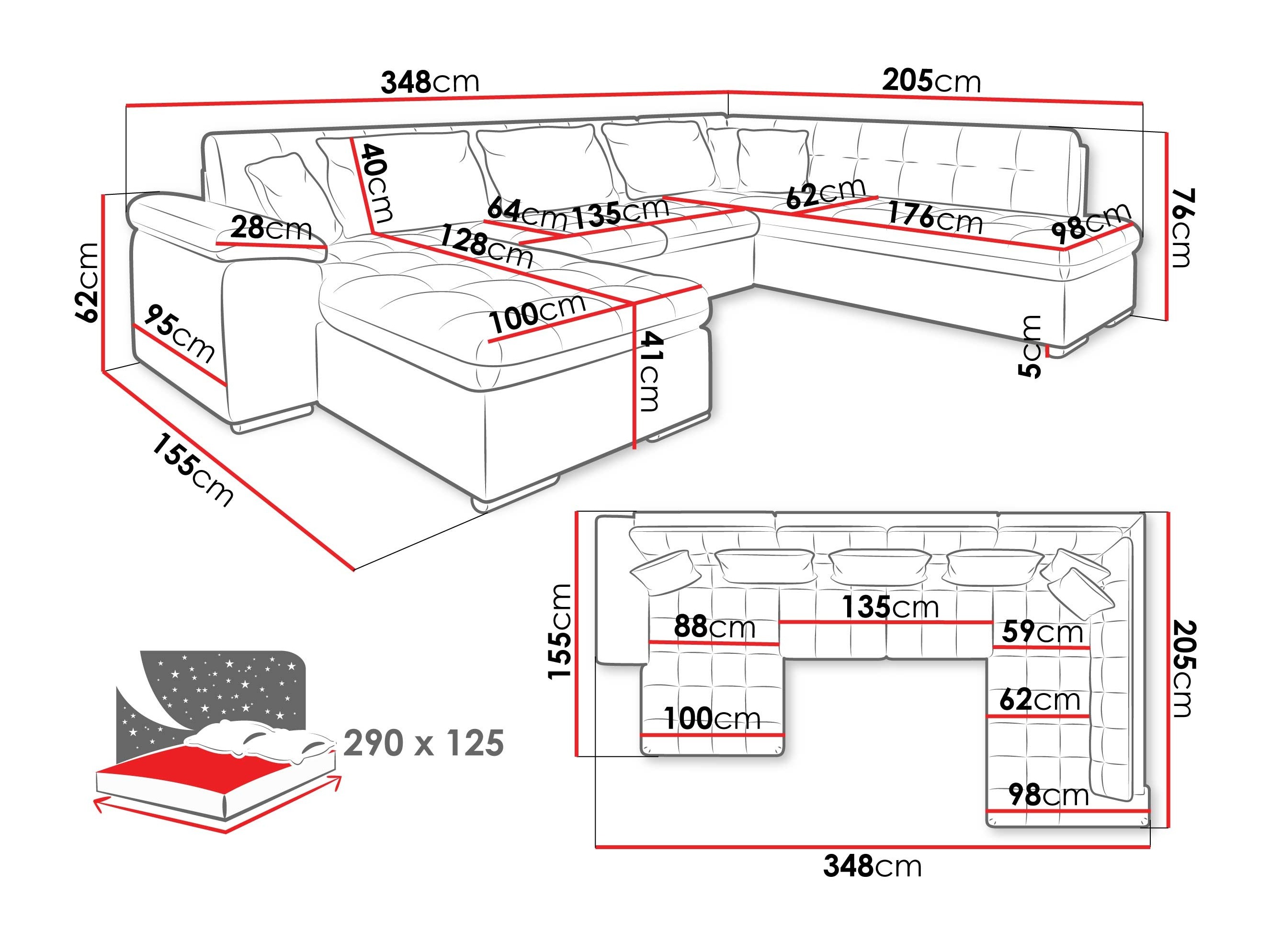 Corner sofa Comfivo Gemma (Left)