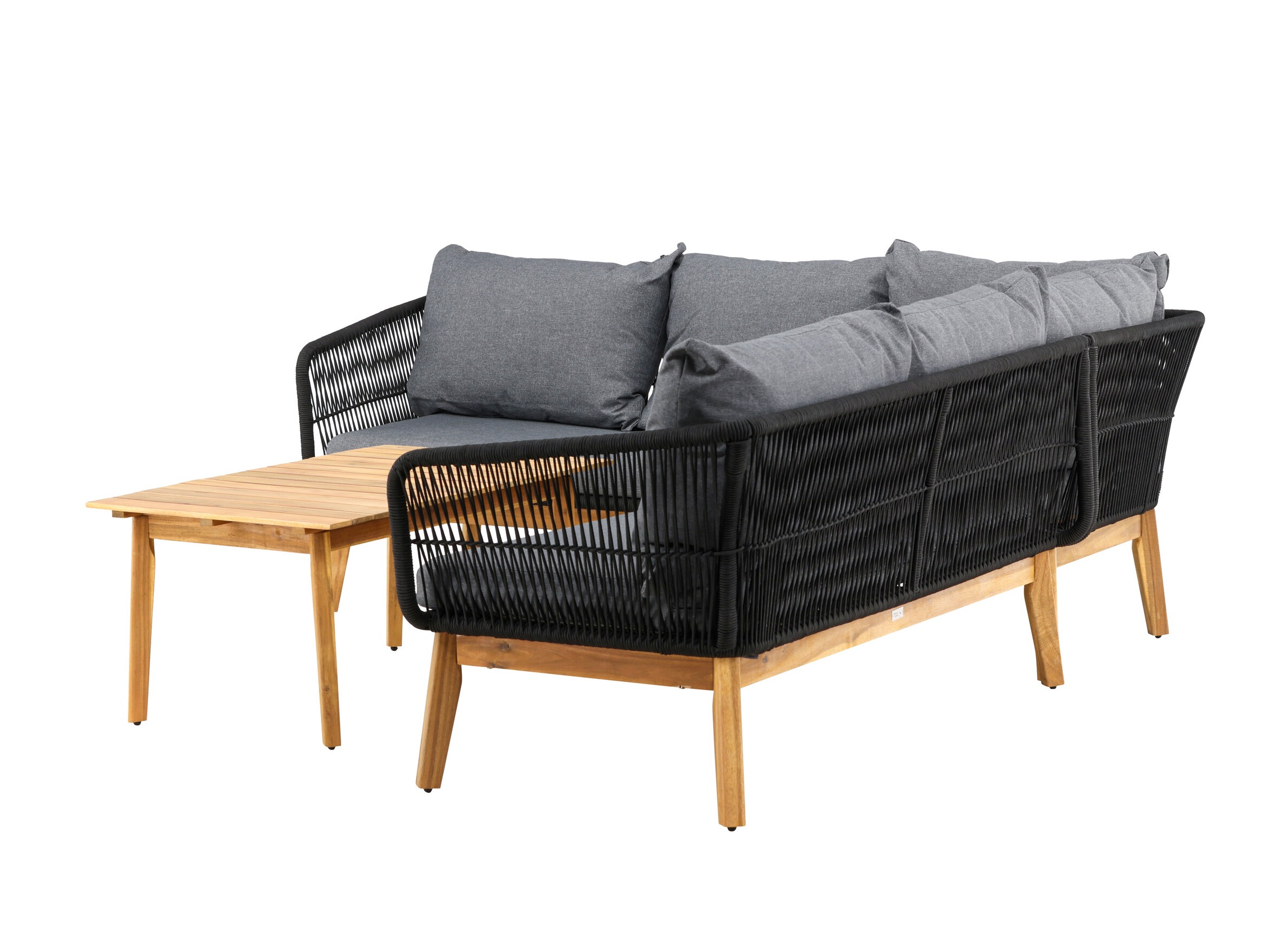 Outdoor furniture set Dallas 1085 (Acacia + Black)