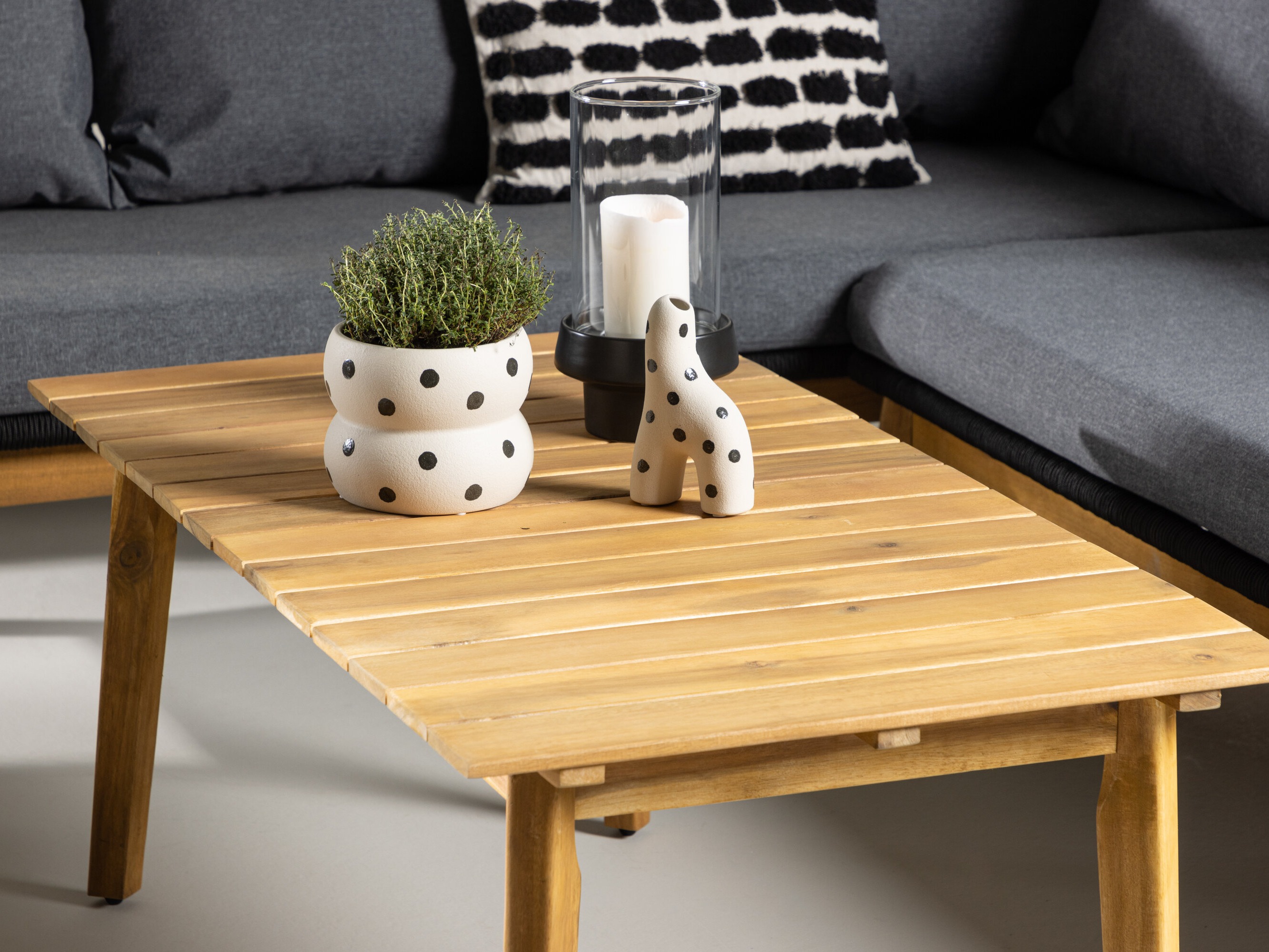 Outdoor furniture set Dallas 1085 (Acacia + Black)