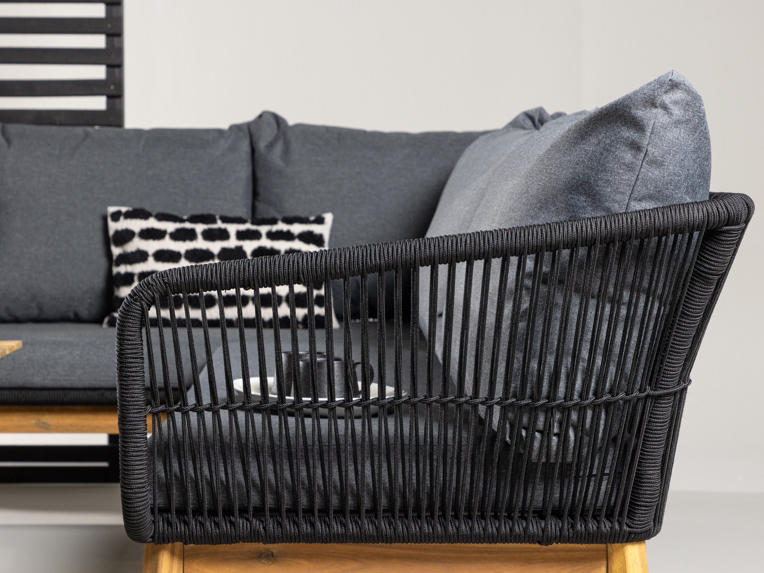 Outdoor furniture set Dallas 1085 (Acacia + Black)