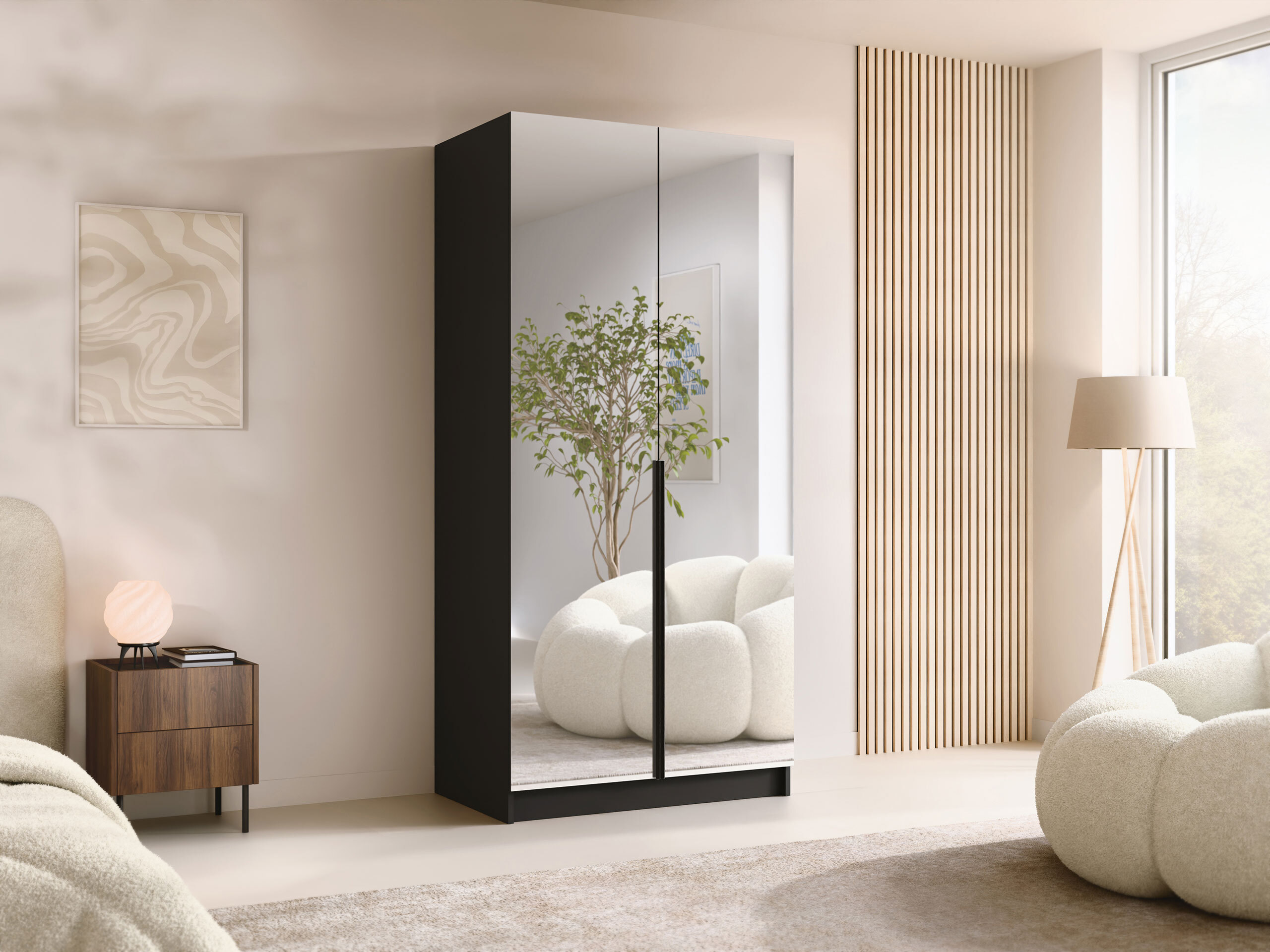 Wardrobe Closico Staton III (Black)