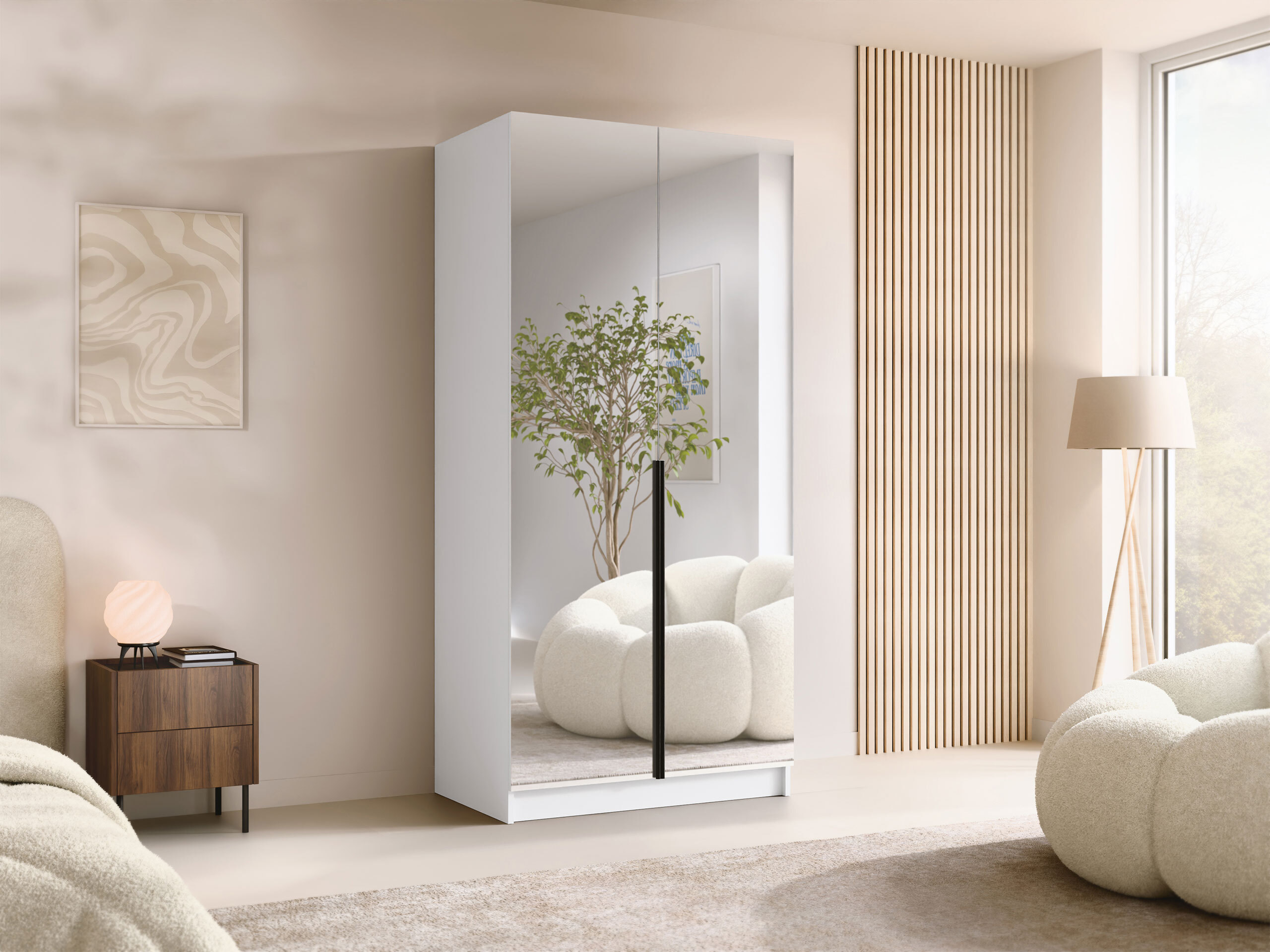 Wardrobe Closico Staton III (White)