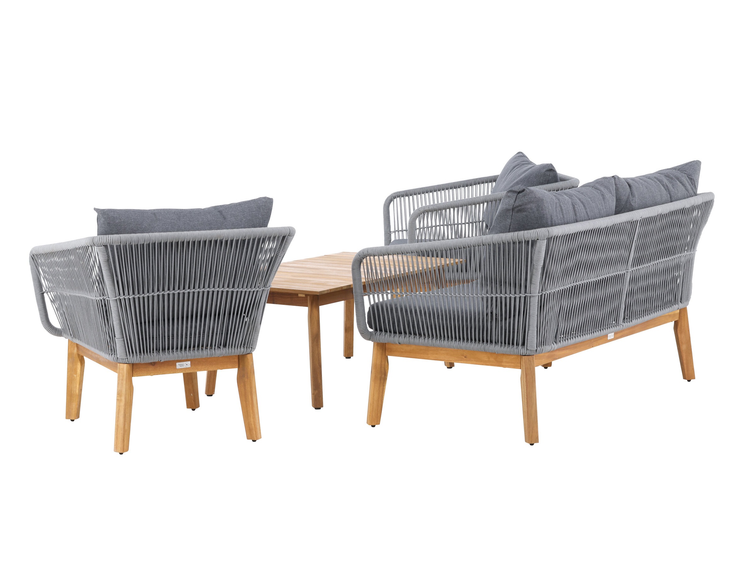 Outdoor furniture set Dallas 661 (Grey + Acacia)