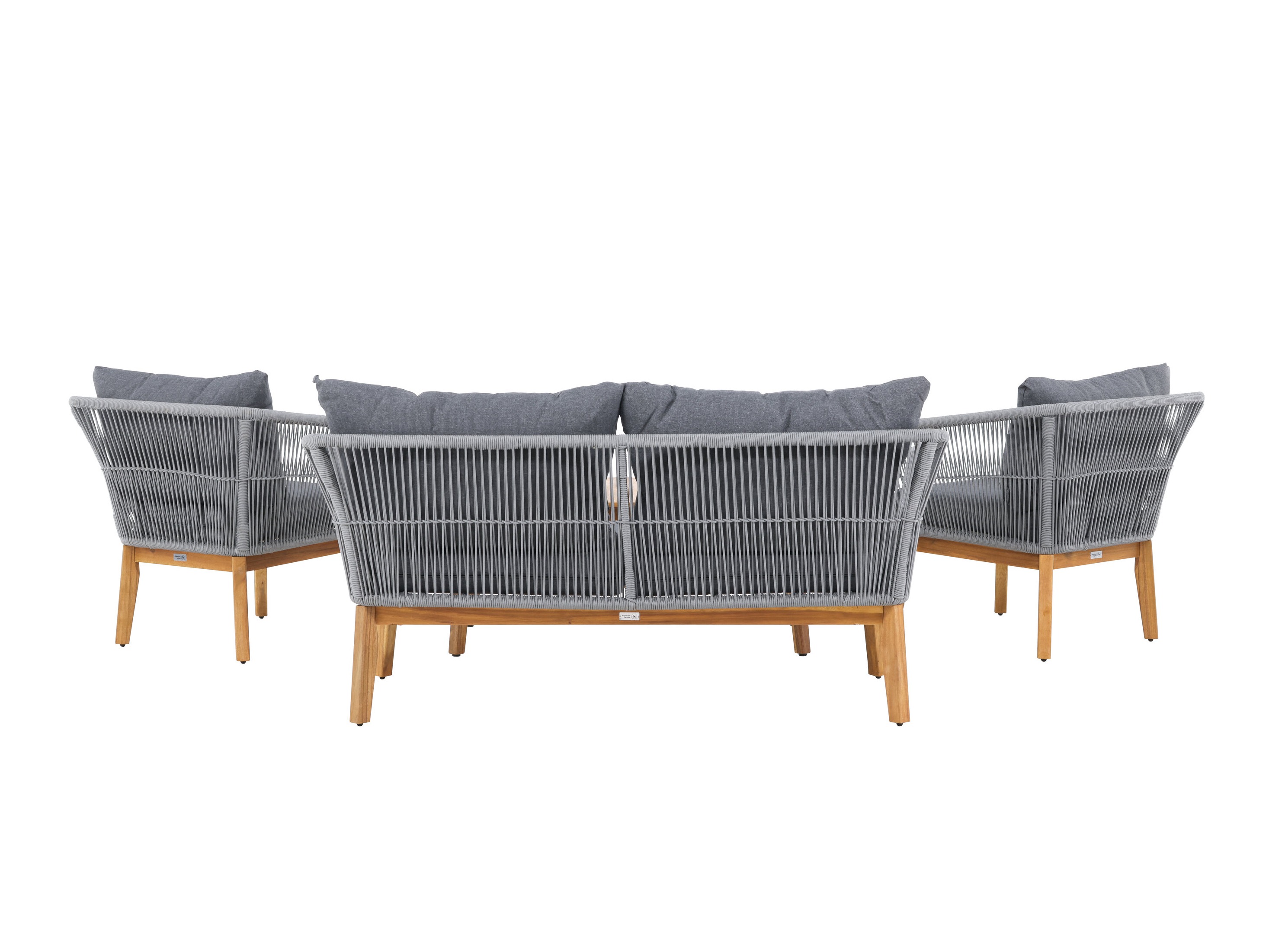 Outdoor furniture set Dallas 661 (Grey + Acacia)