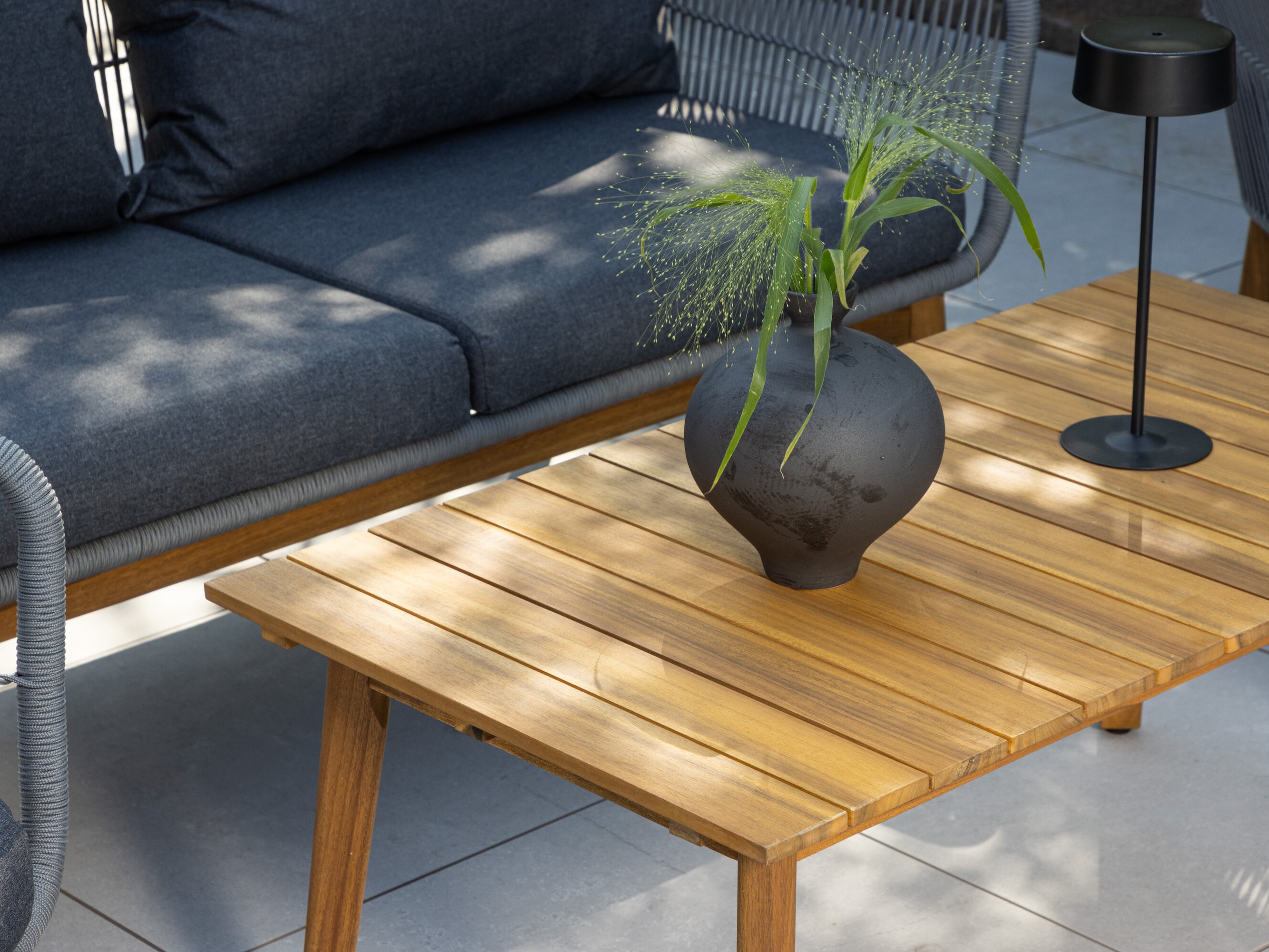 Outdoor furniture set Dallas 661 (Grey + Acacia)