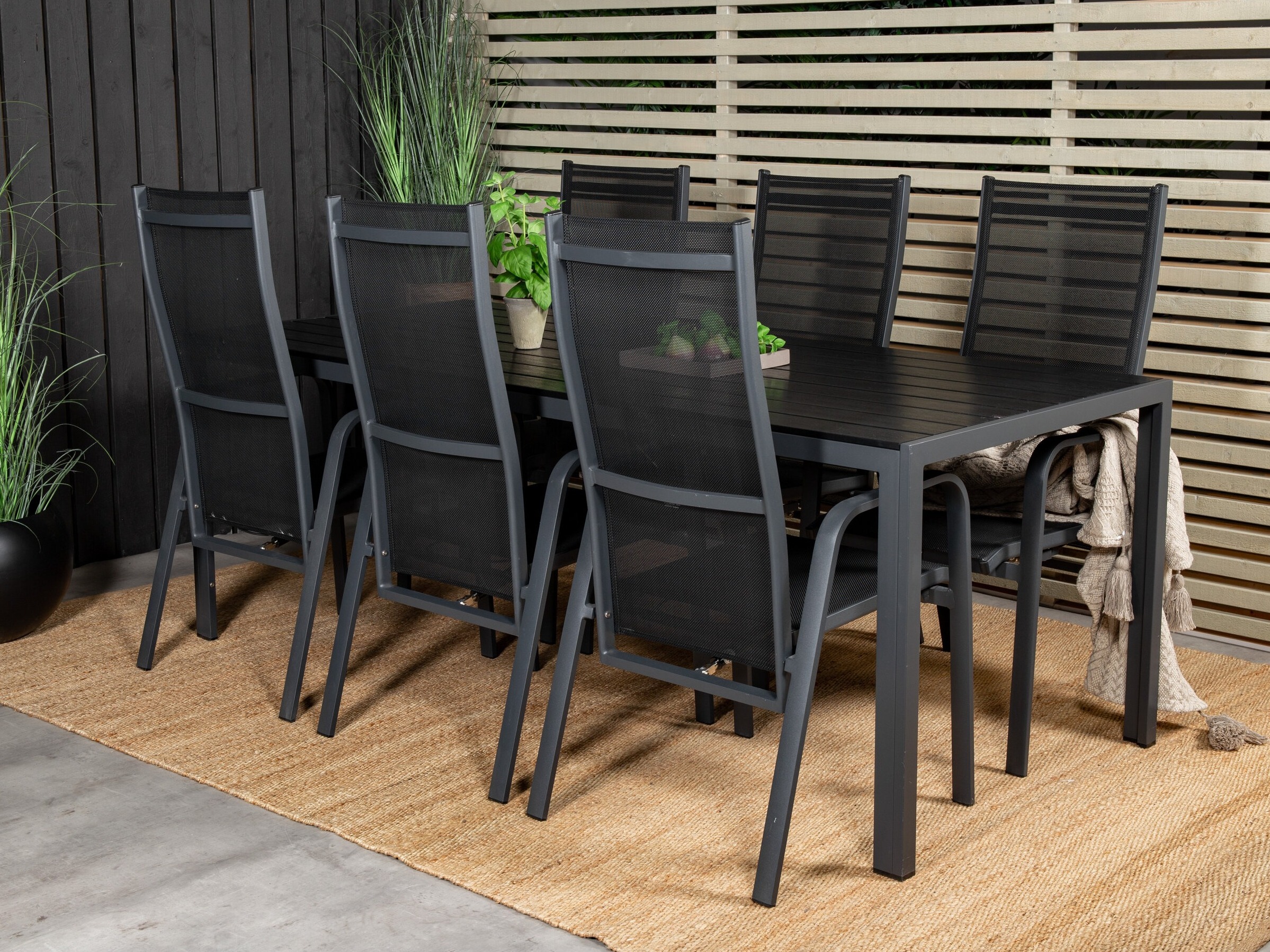 Table and chairs set Dallas 5295 (Black)