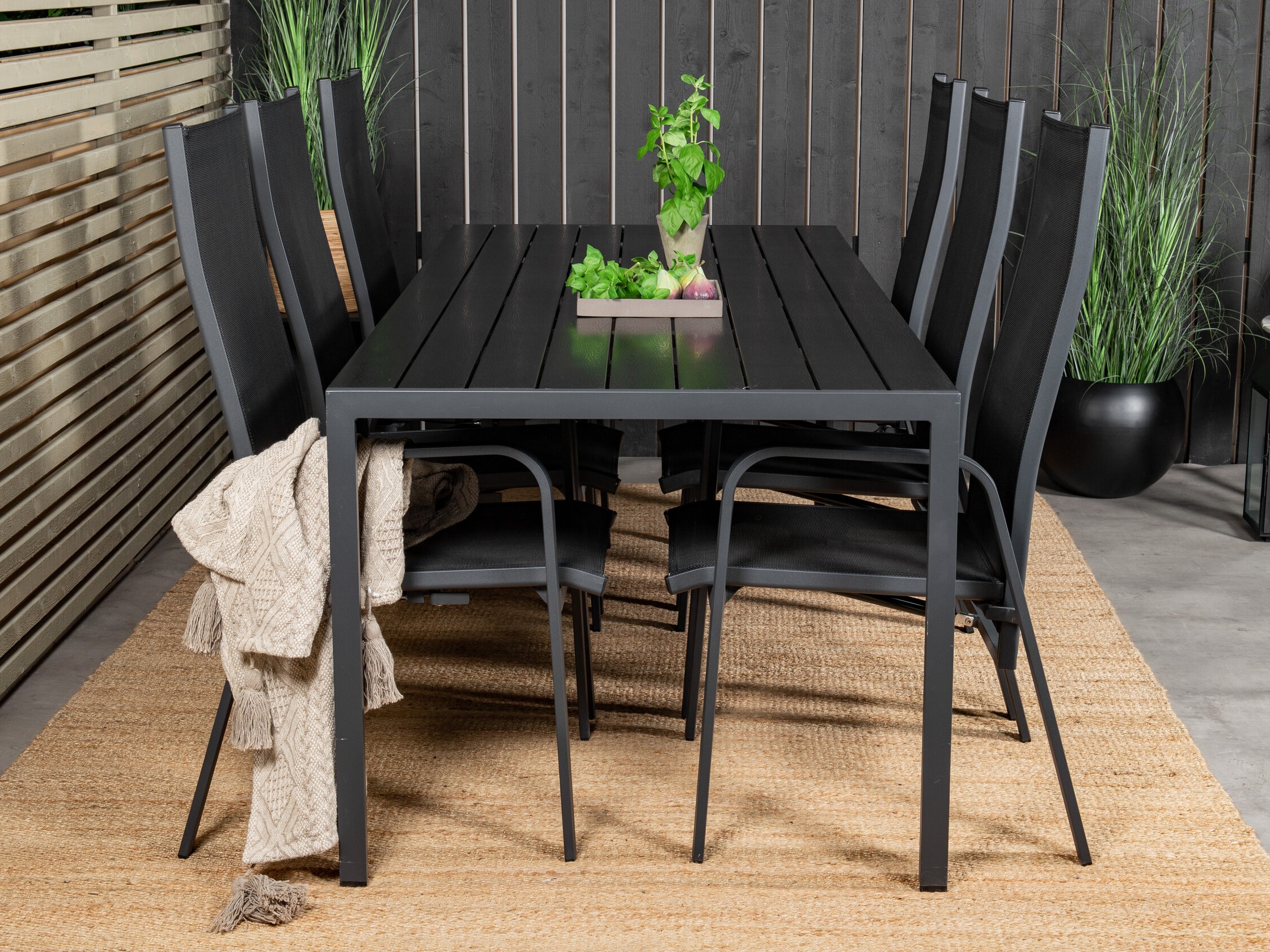 Table and chairs set Dallas 5295 (Black)