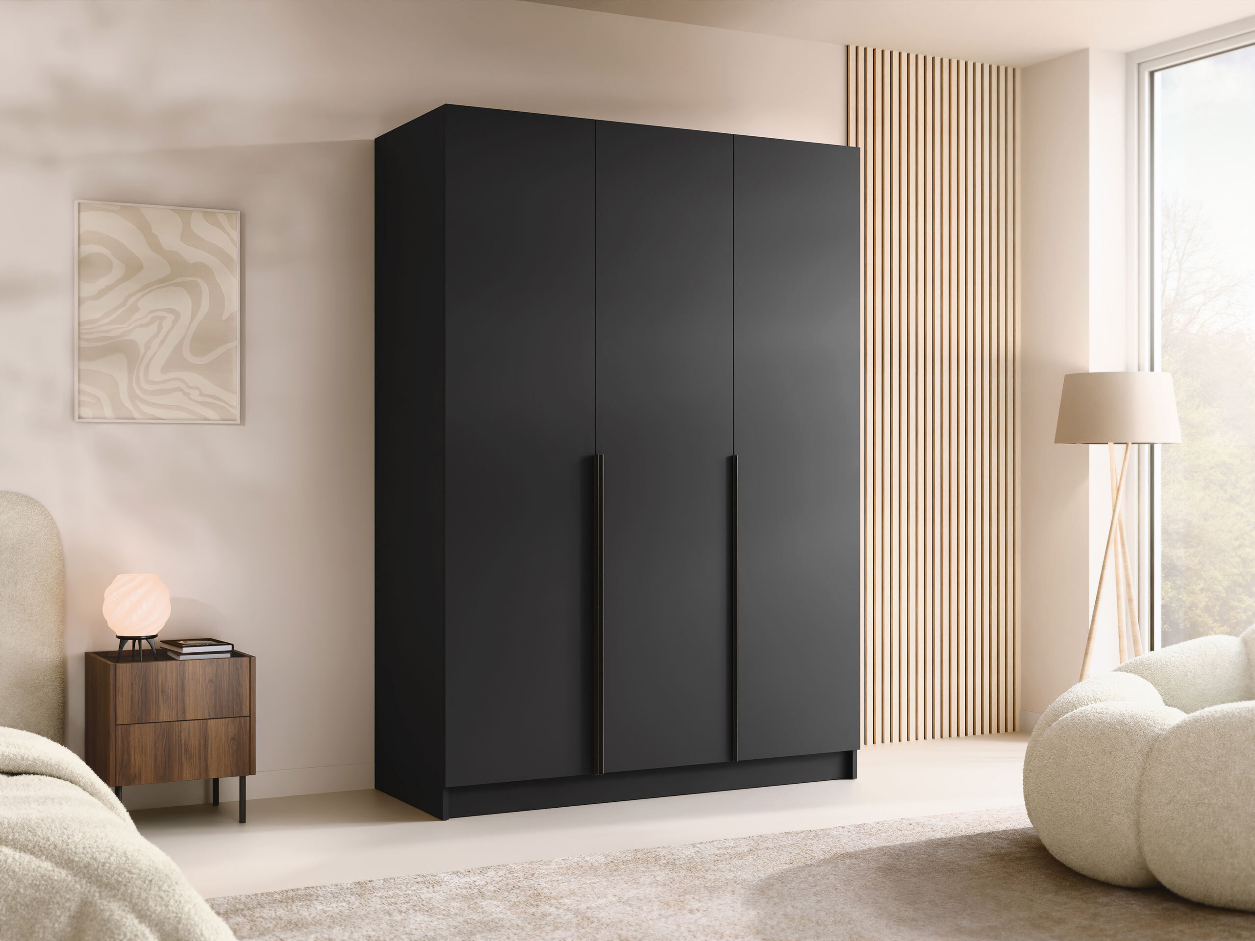 Wardrobe Closico Decoron I (Black)