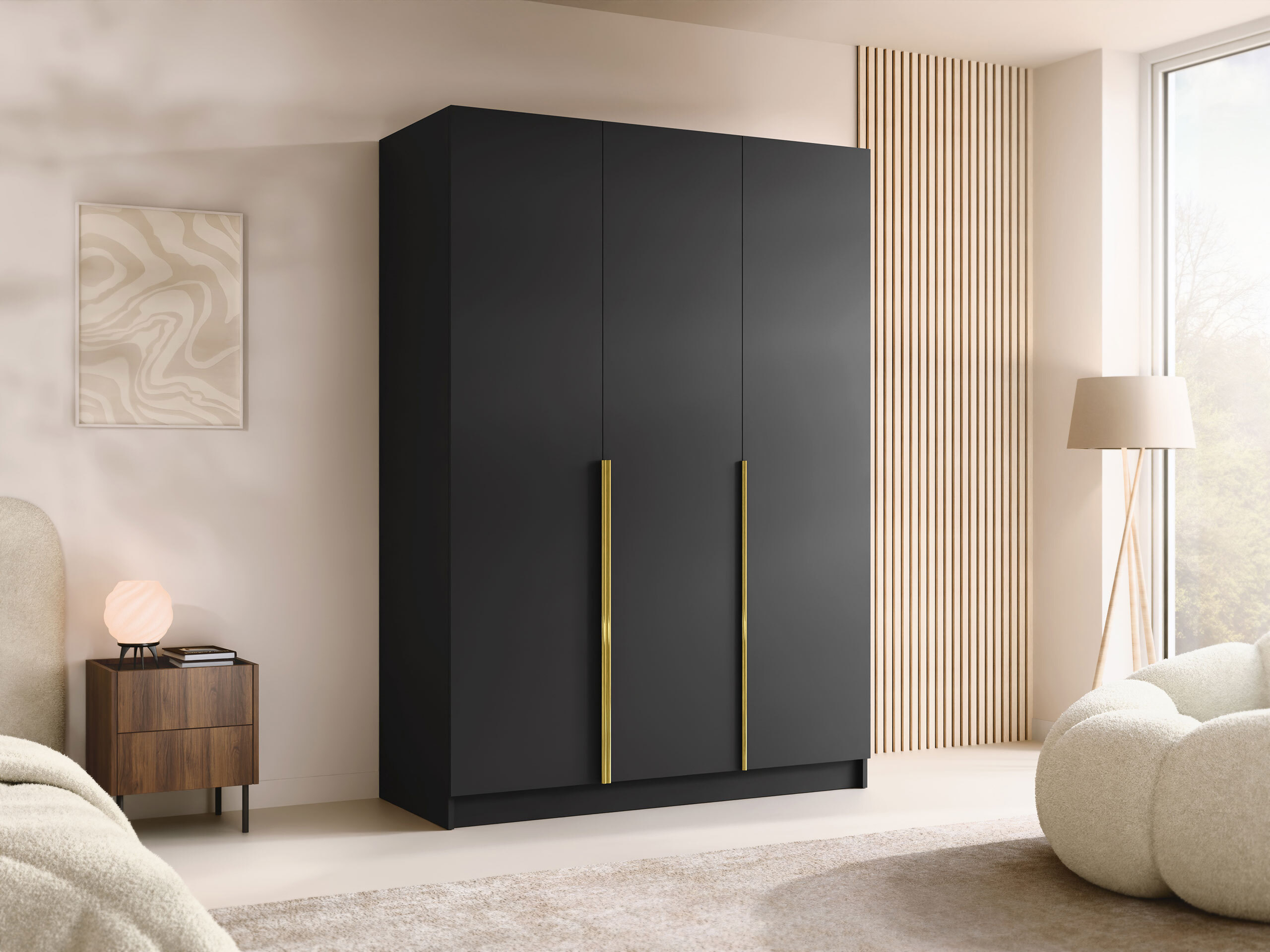 Wardrobe Closico Decoron I (Black)