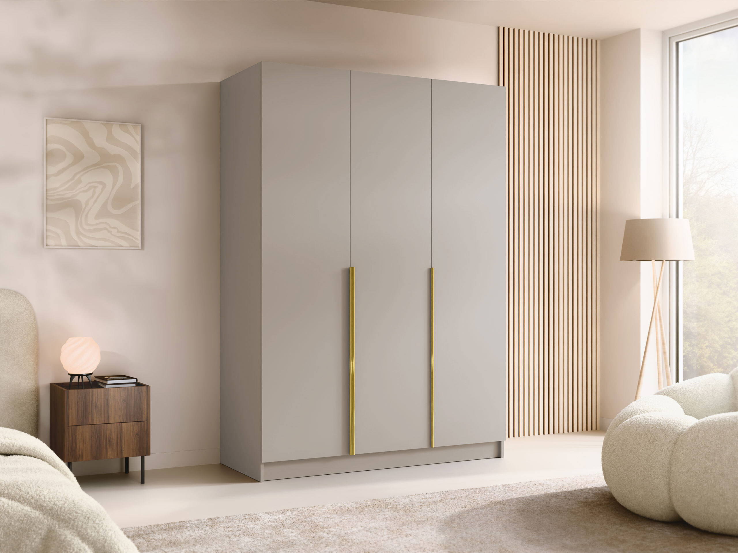 Wardrobe Closico Decoron I (Cashmere + Golden)