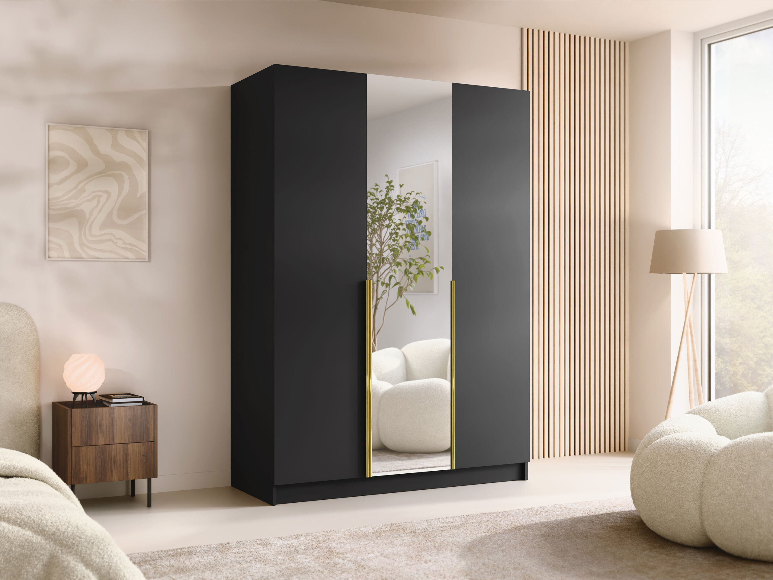 Wardrobe Closico Decoron II (Black)