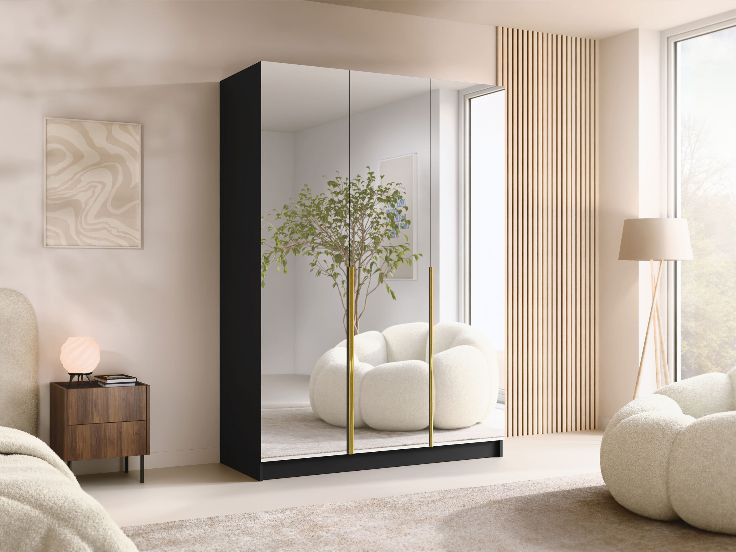 Wardrobe Closico Decoron III (Black)