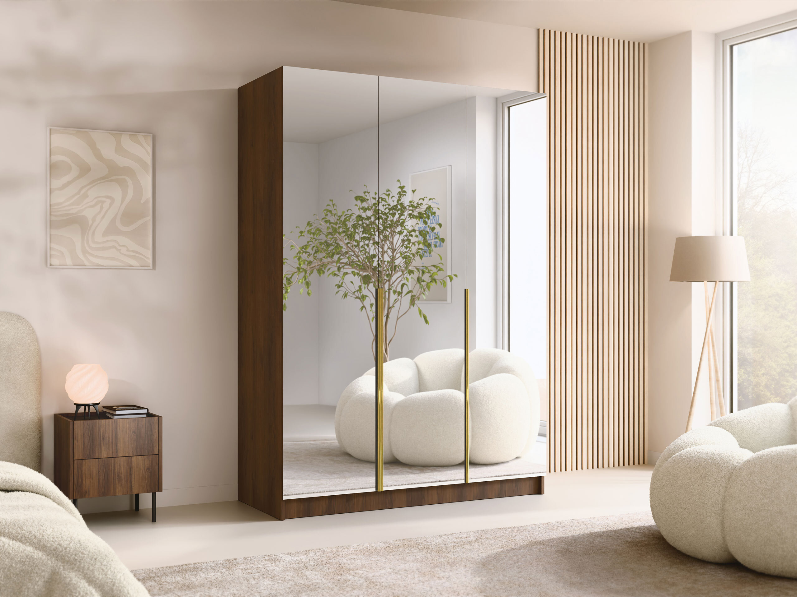 Wardrobe Closico Decoron III (Walnut)