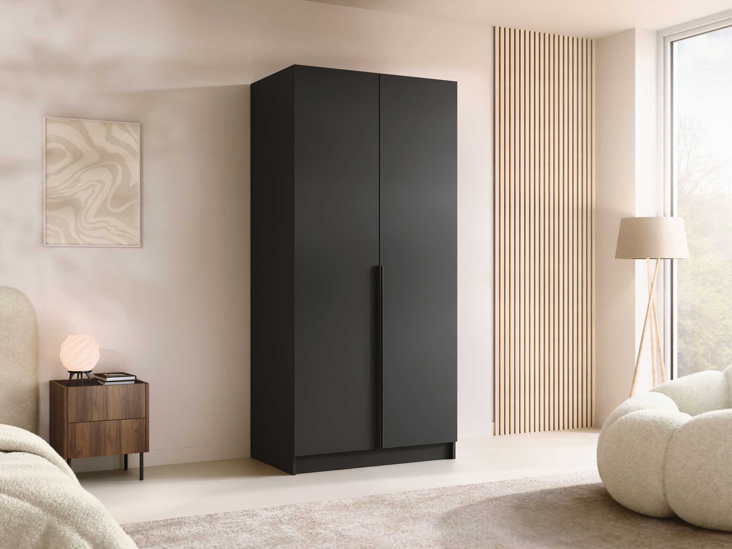 Wardrobe Closico Staton I (Black)