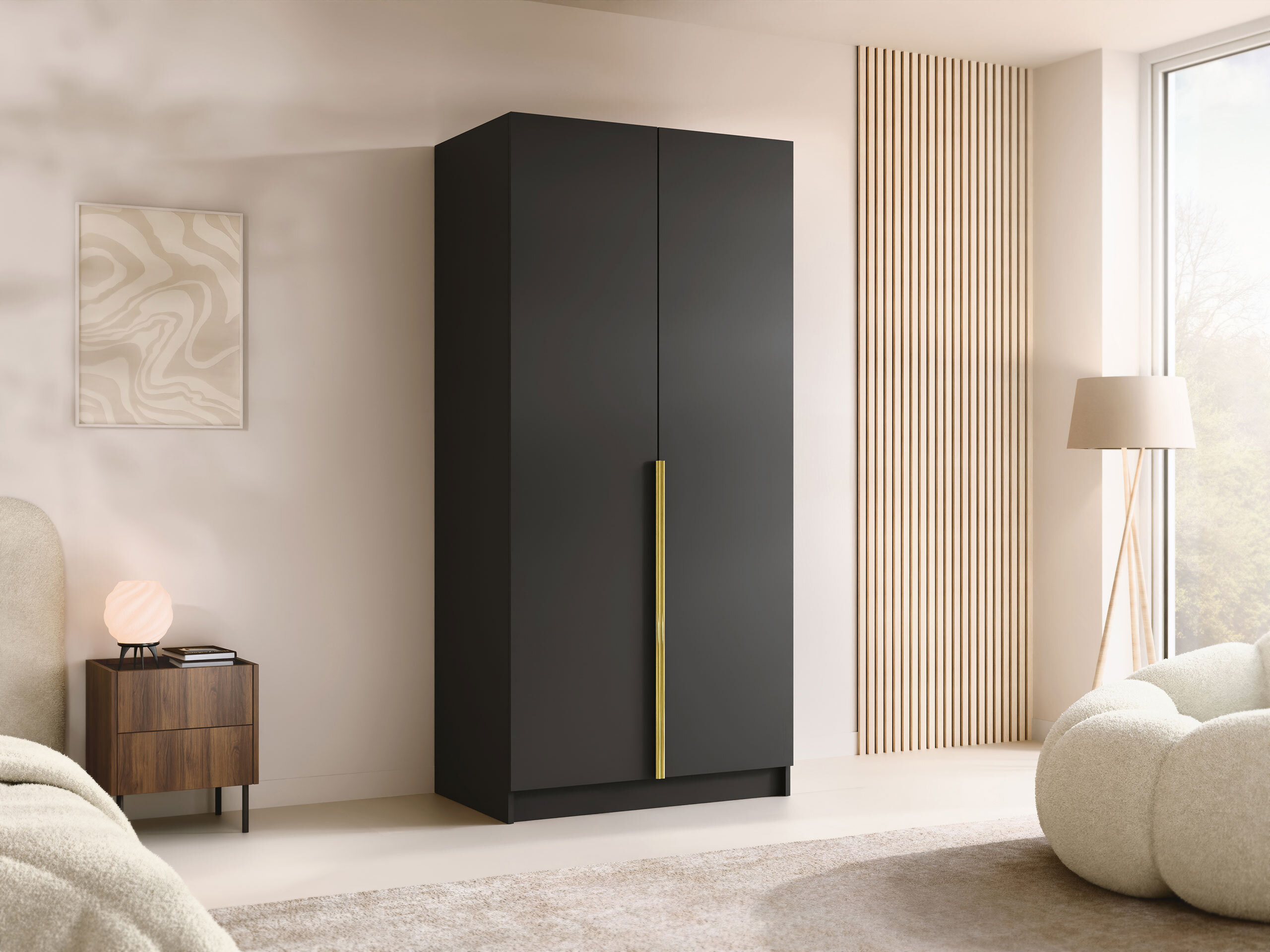 Wardrobe Closico Staton I (Black)