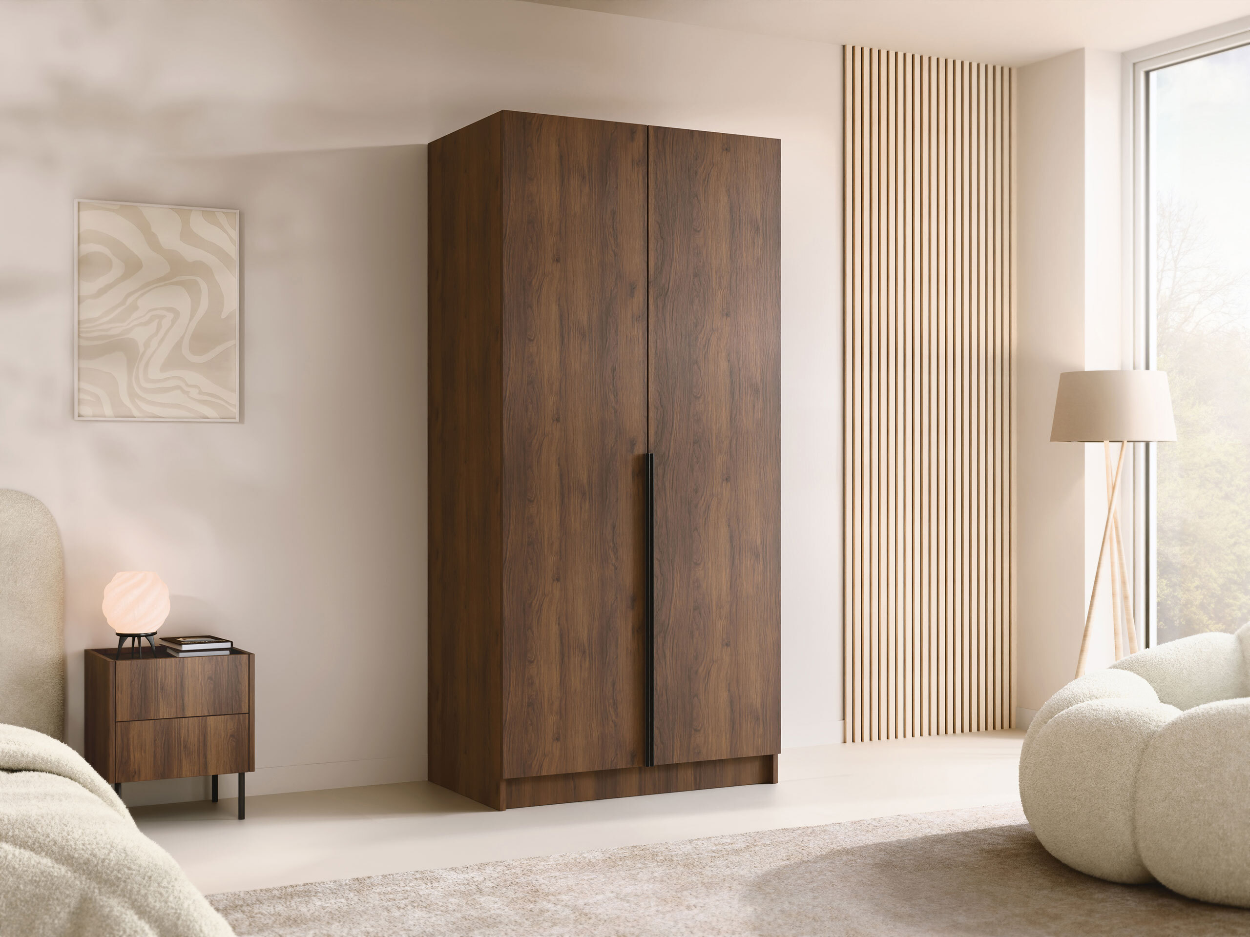 Wardrobe Closico Staton I (Walnut)