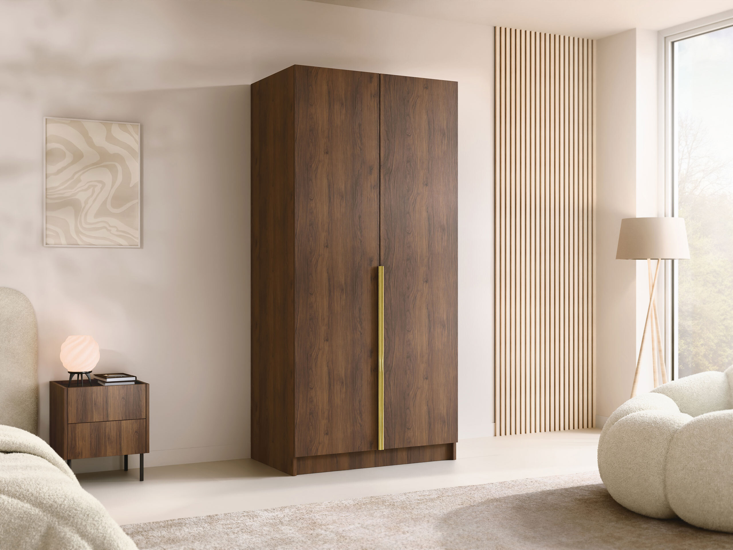 Wardrobe Closico Staton I (Walnut)