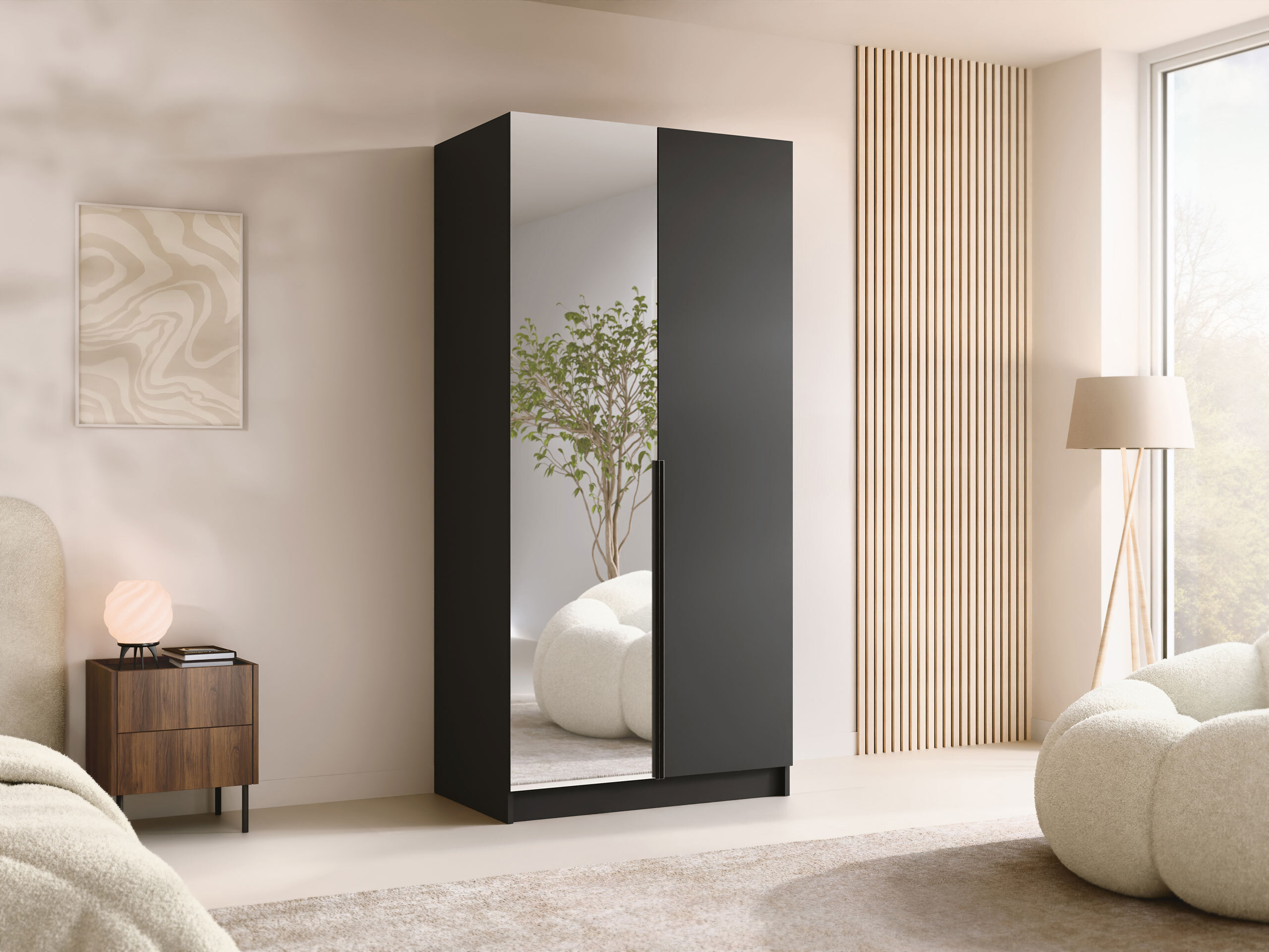 Wardrobe Closico Staton II (Black)