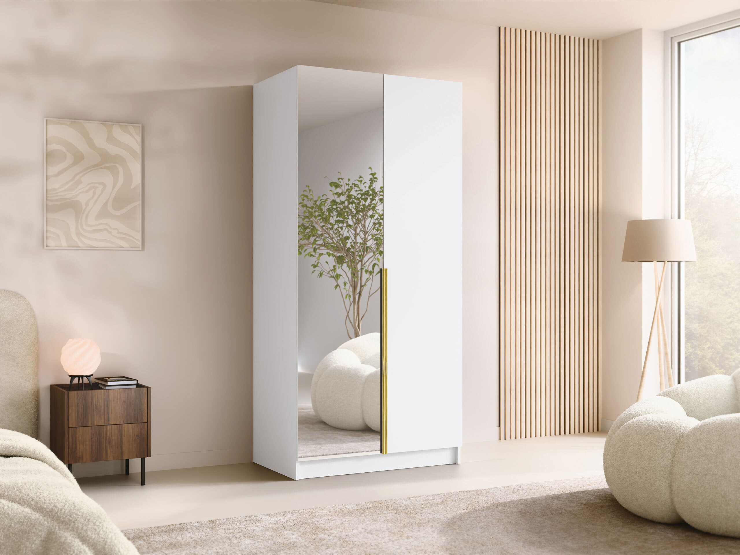 Wardrobe Closico Staton II (White)