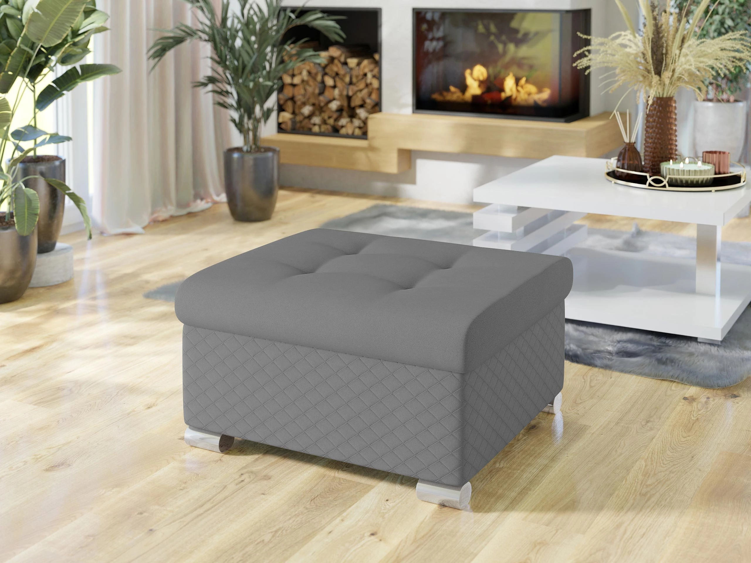 Ottoman Comfivo Gemma (Velvet 2972-U03 + Uttario Velvet 2972)