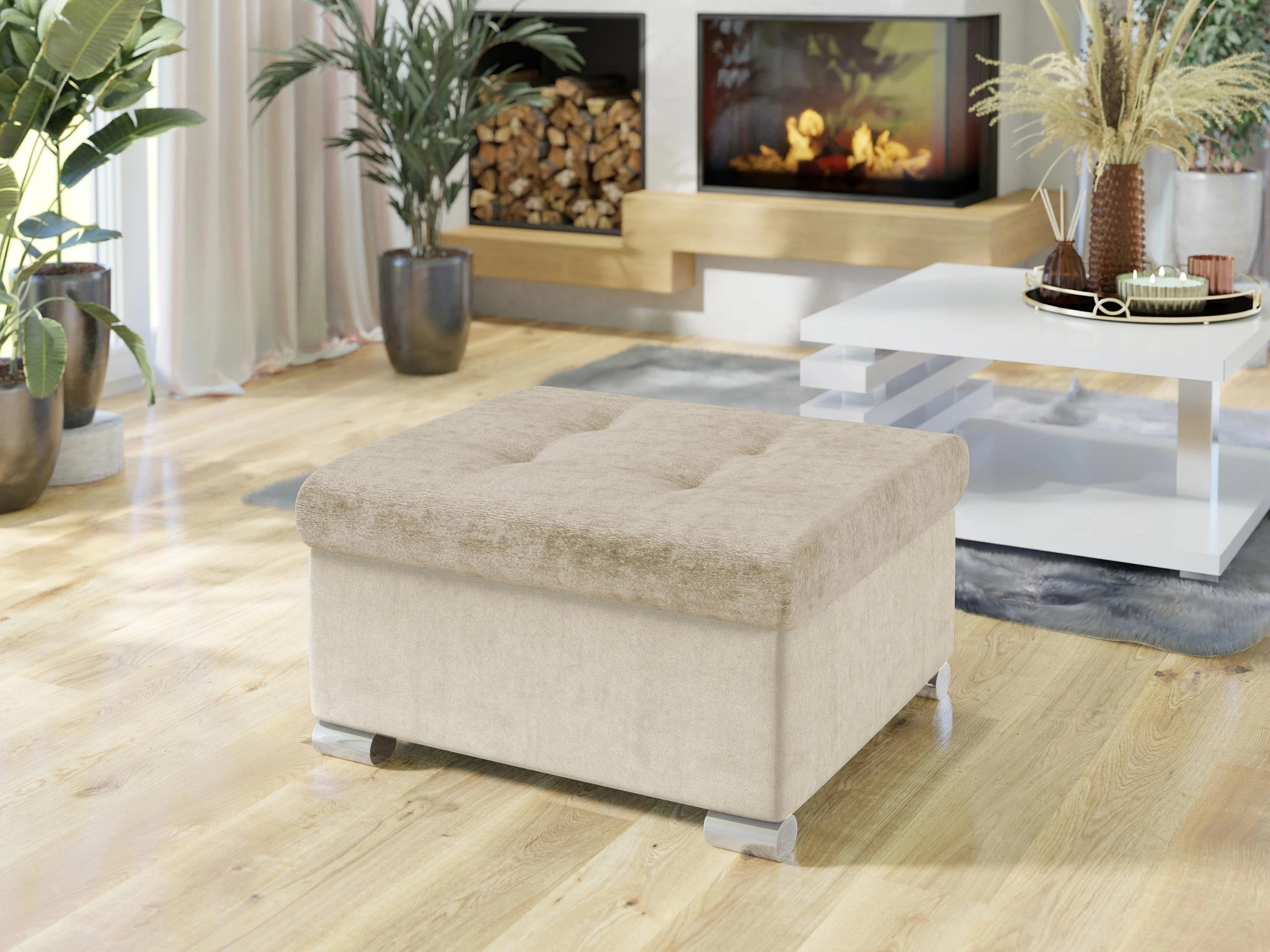 Ottoman Comfivo Gemma (Venus Velvet 2927 + Miu 2041)
