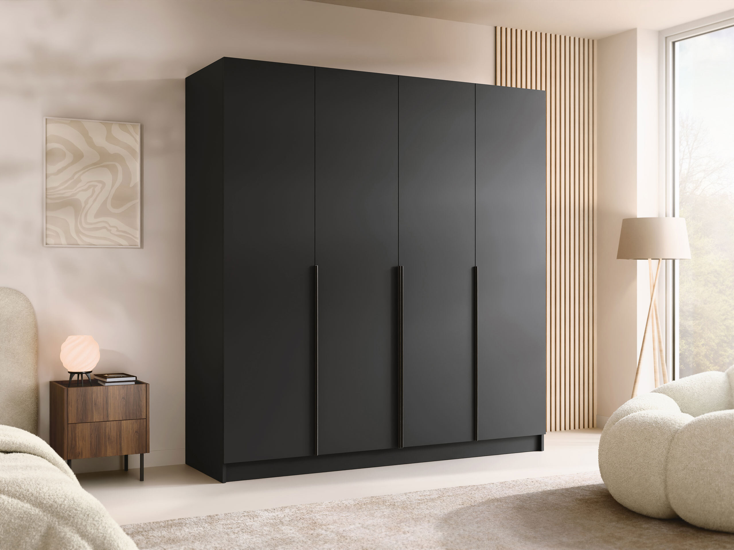 Wardrobe Closico Navor I (Black)