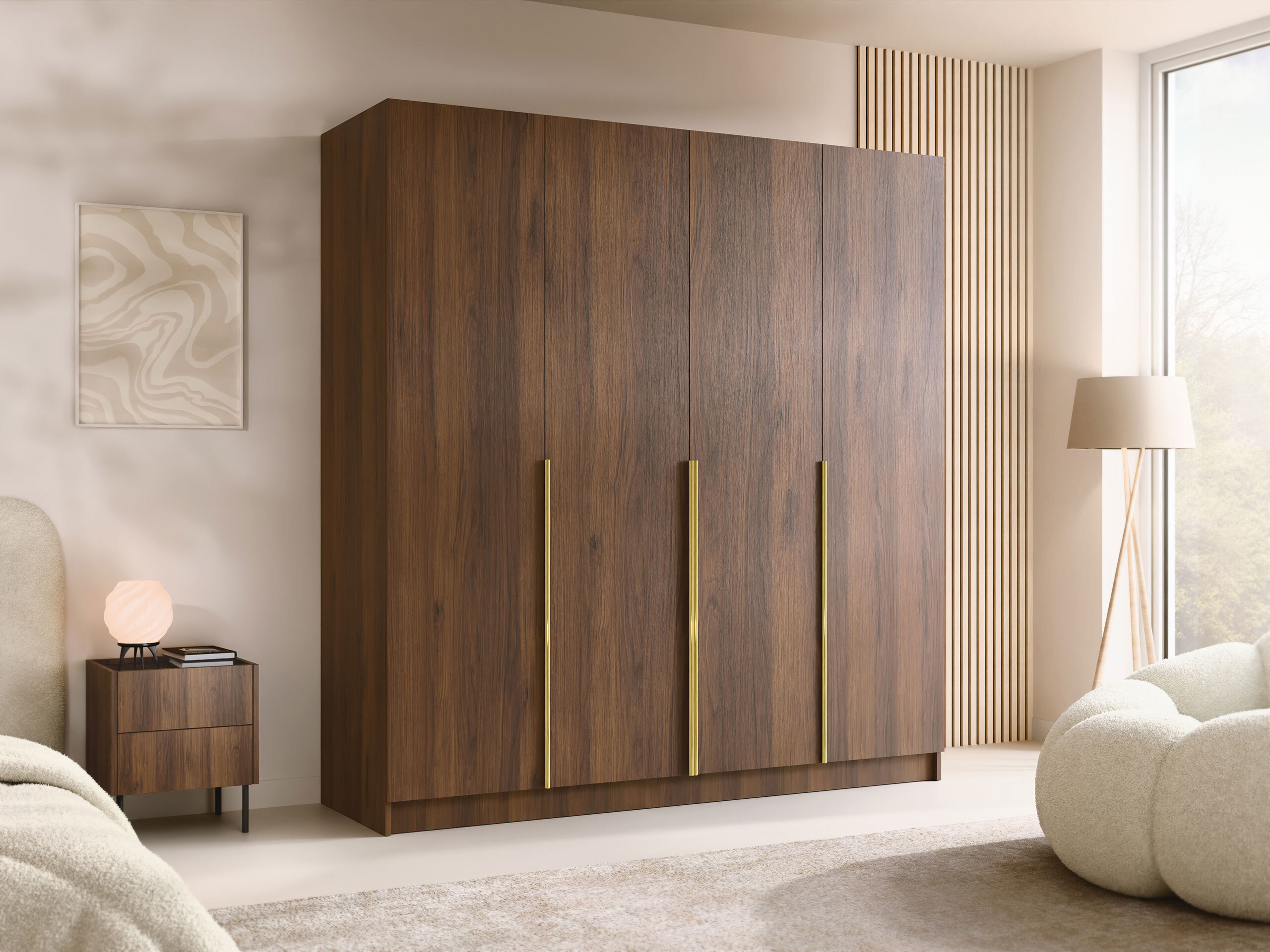 Wardrobe Closico Navor I (Walnut)