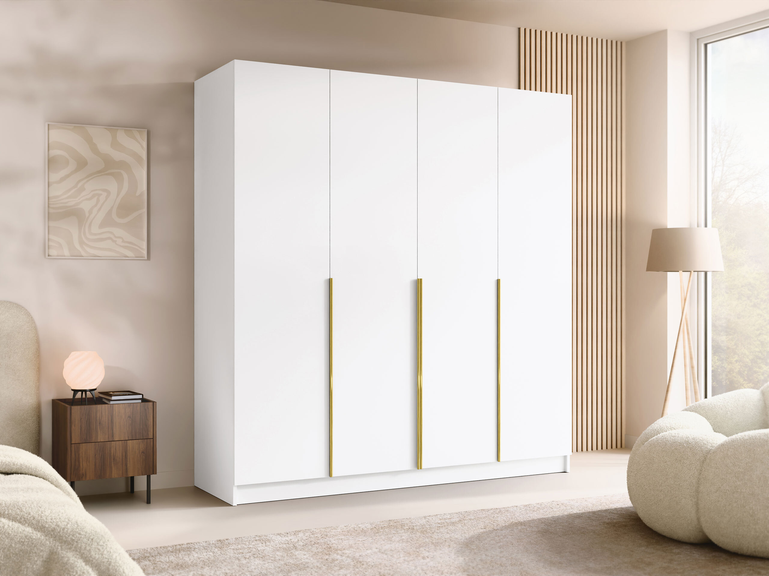 Wardrobe Closico Navor I (White)