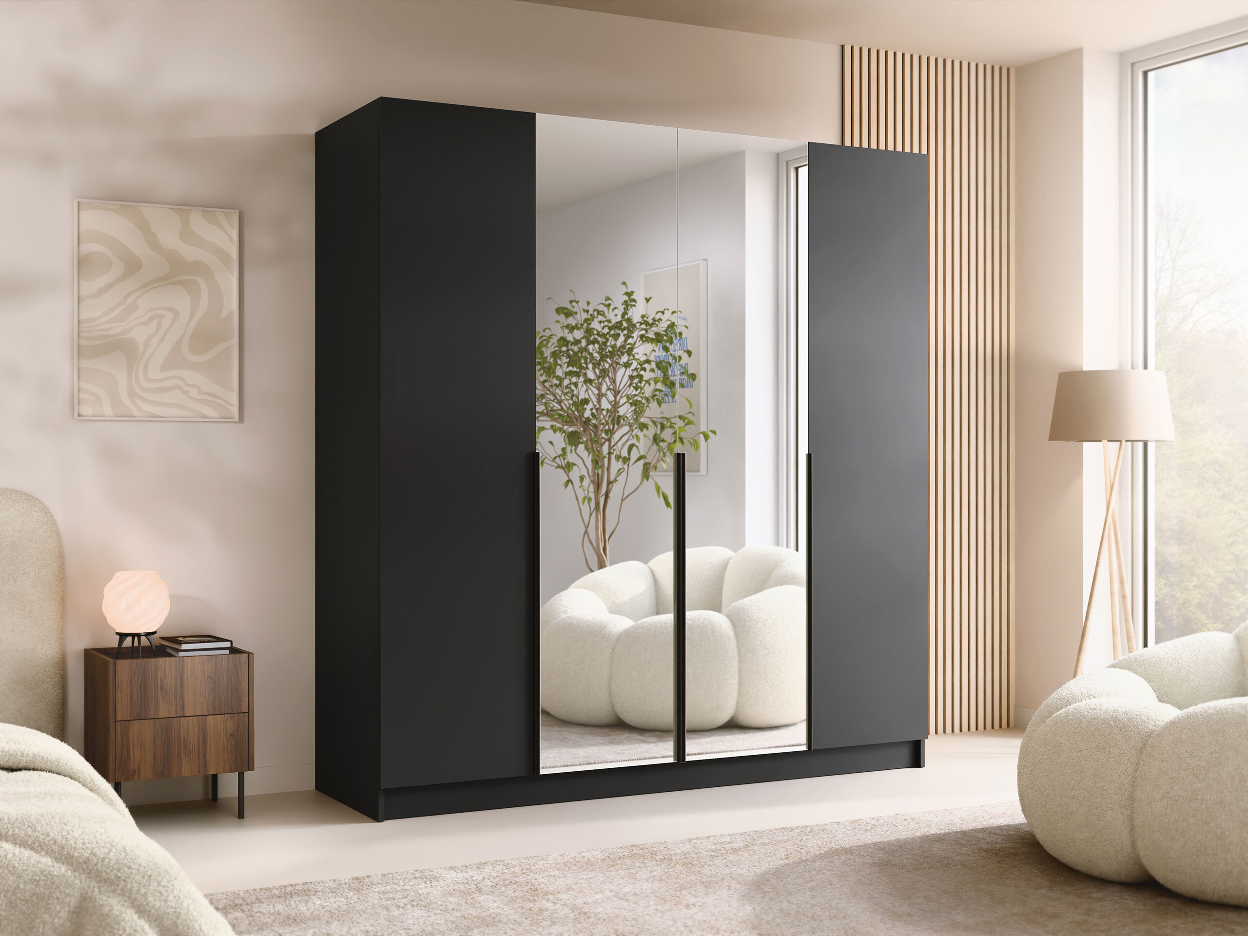 Wardrobe Closico Navor II (Black)