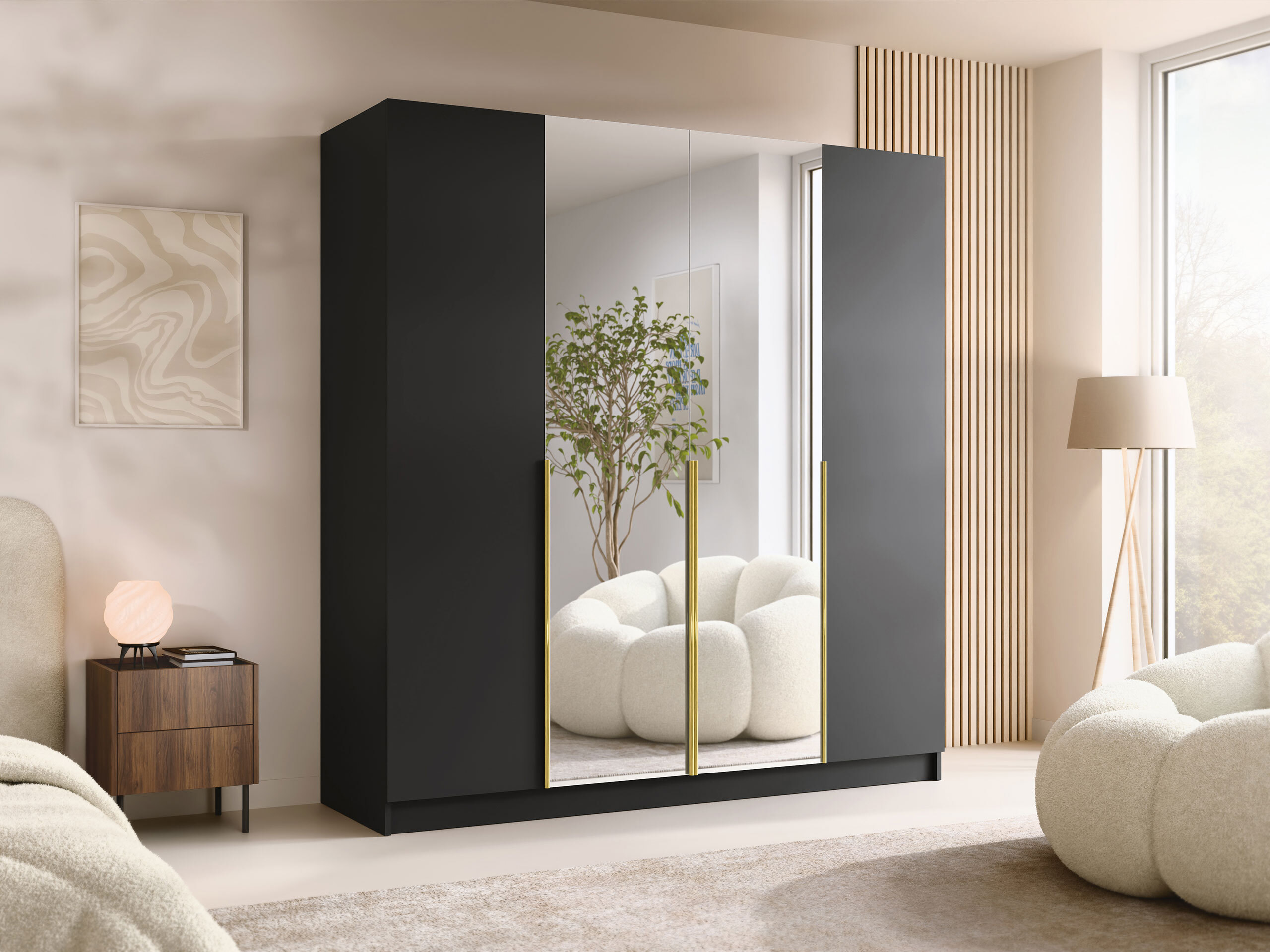 Wardrobe Closico Navor II (Black)