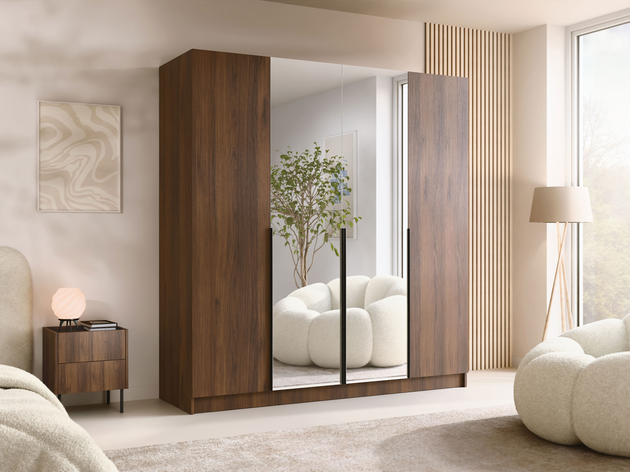 Wardrobe Closico Navor II (Walnut)